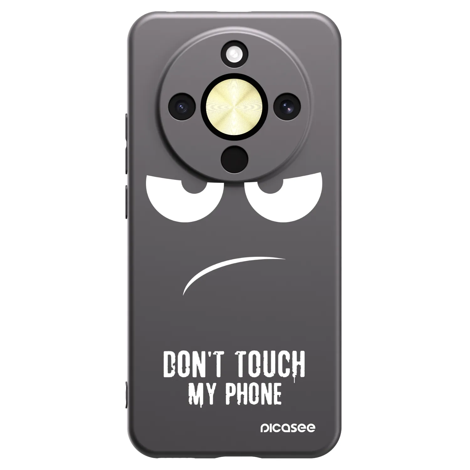 Picasee silikonowe czarne etui na Honor Magic8 Lite 5G - Don't Touch My Phone