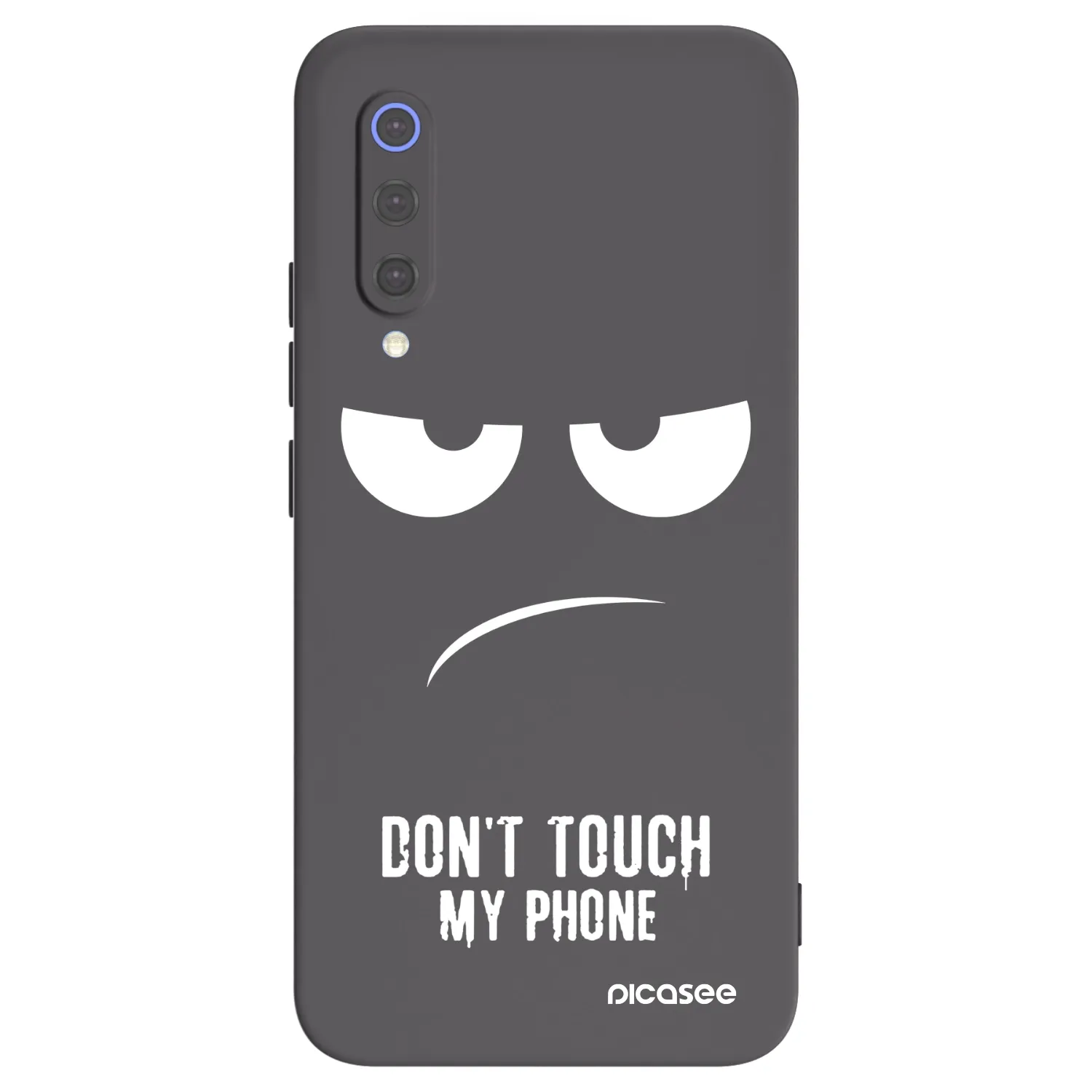 Picasee silikonowe czarne etui na Xiaomi Mi 9 SE - Don't Touch My Phone