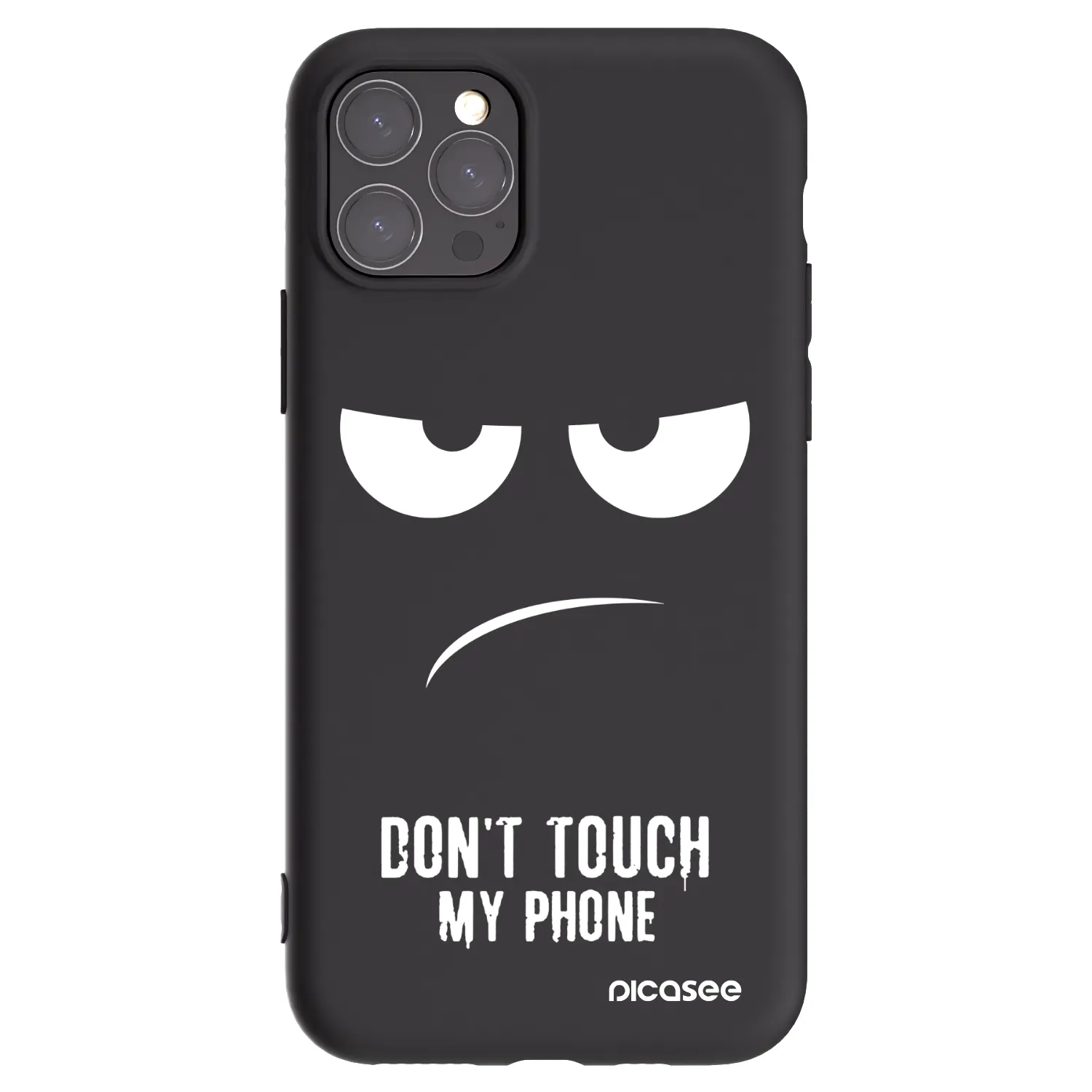 Picasee silikonowe czarne etui na Apple iPhone 11 Pro - Don't Touch My Phone