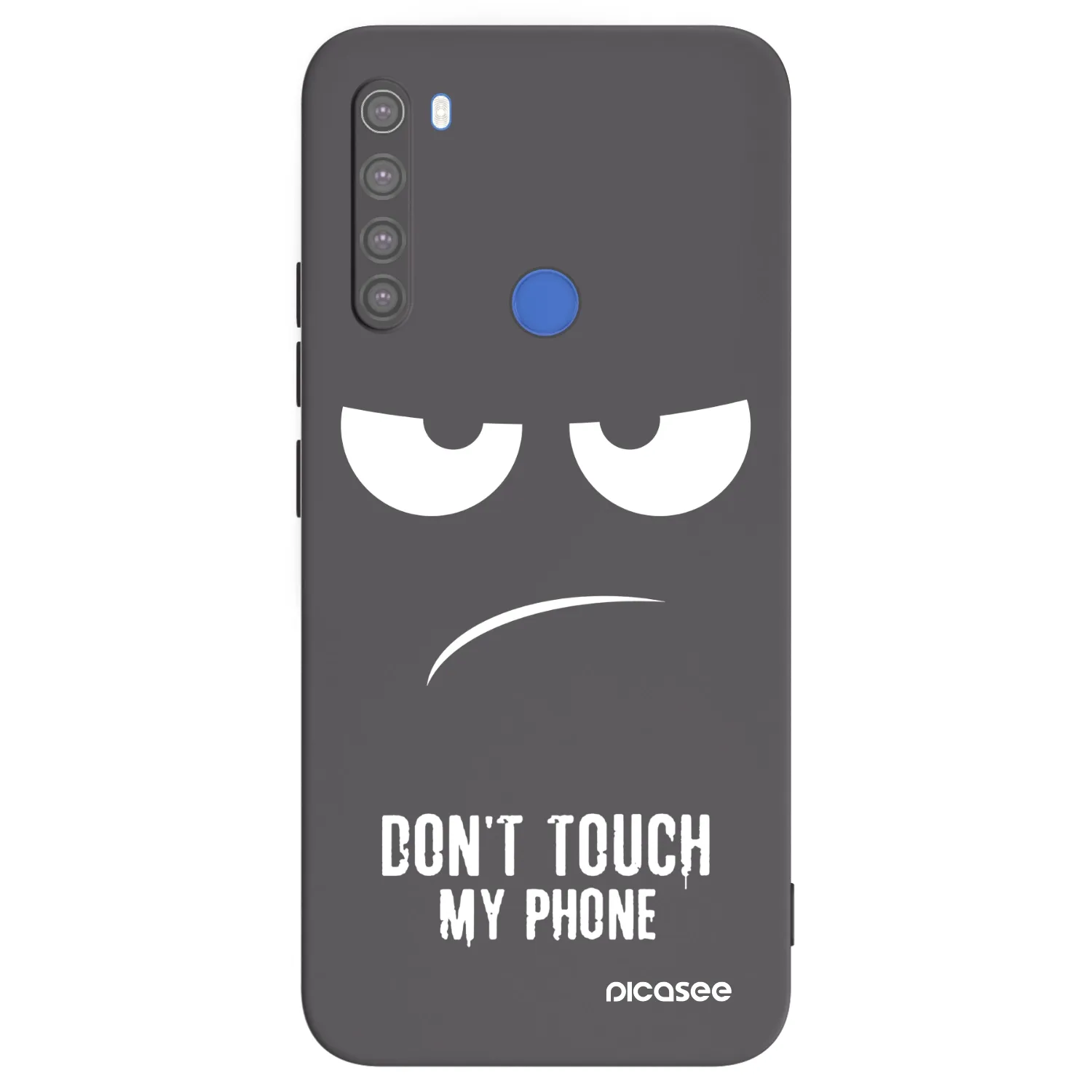 Picasee silikonowe czarne etui na Xiaomi Redmi Note 8T - Don't Touch My Phone