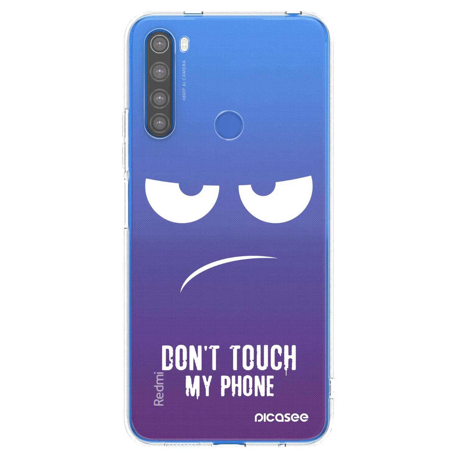 Picasee silikonowe przeźroczyste etui na Xiaomi Redmi Note 8T - Don't Touch My Phone