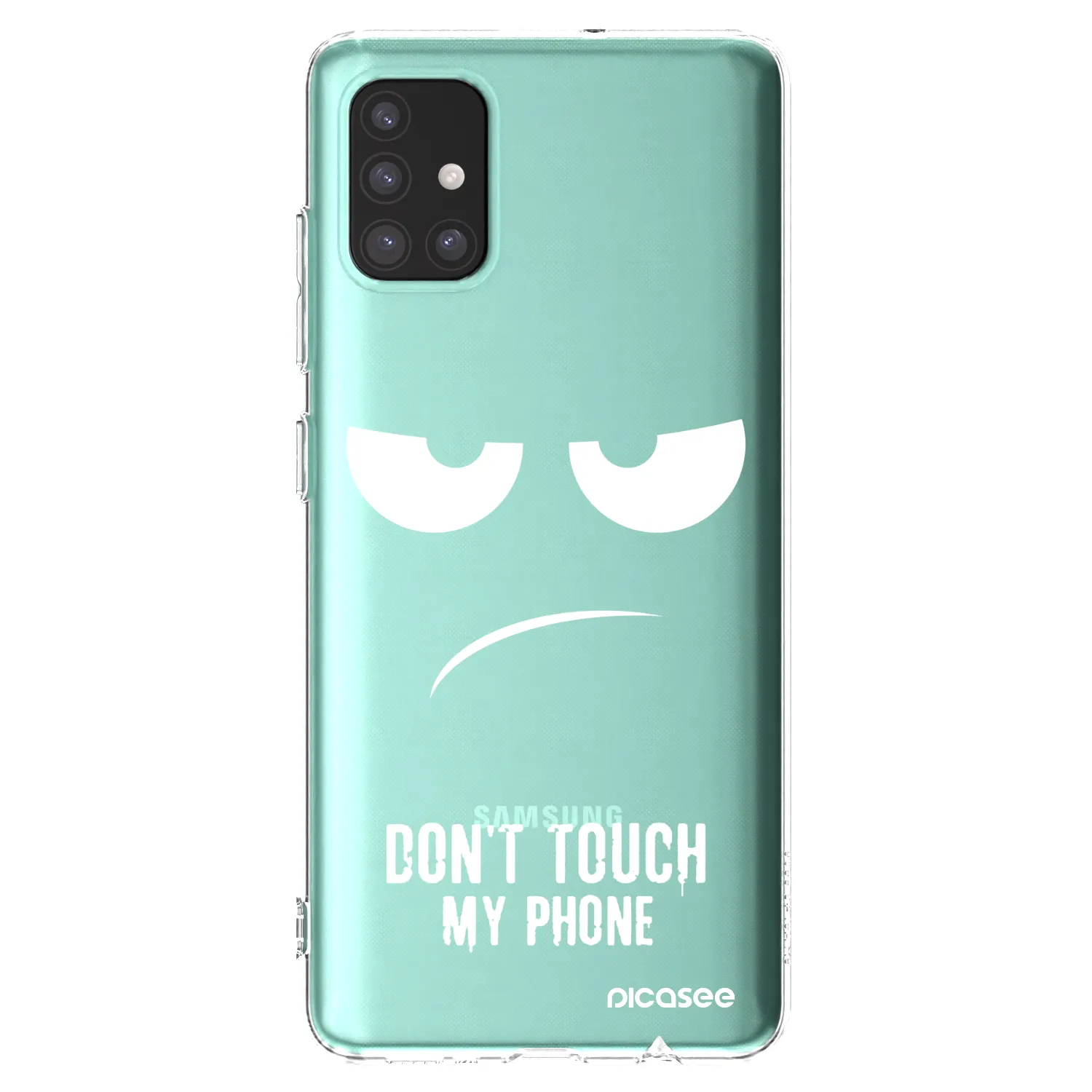 Picasee silikonowe przeźroczyste etui na Samsung Galaxy A51 A515F - Don't Touch My Phone
