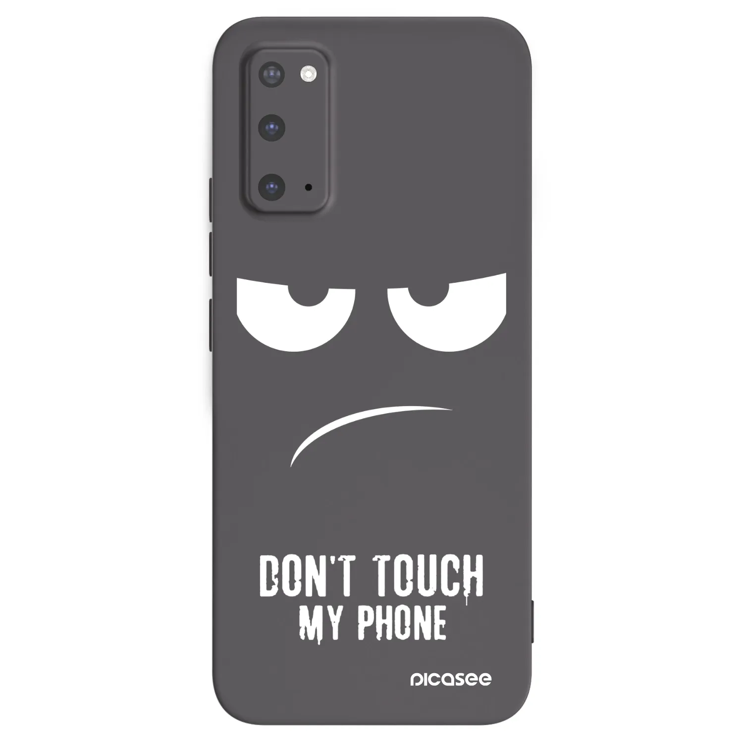 Picasee silikonowe czarne etui na Samsung Galaxy S20 G980F - Don't Touch My Phone