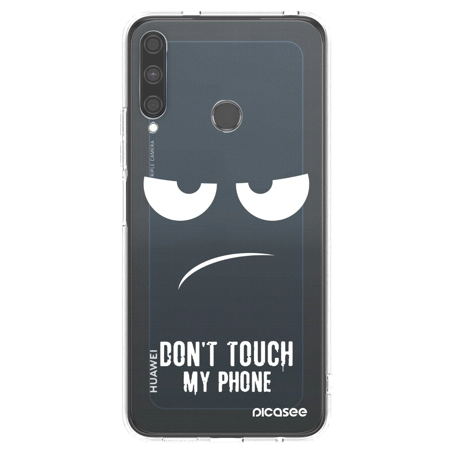 Picasee silikonowe przeźroczyste etui na Huawei P40 Lite E - Don't Touch My Phone