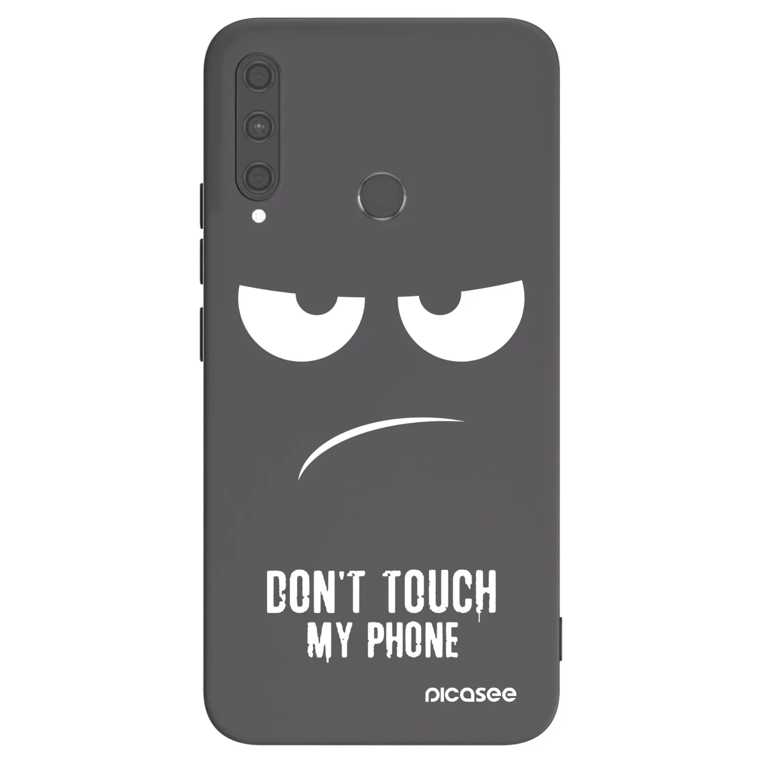 Picasee silikonowe czarne etui na Huawei P40 Lite E - Don't Touch My Phone