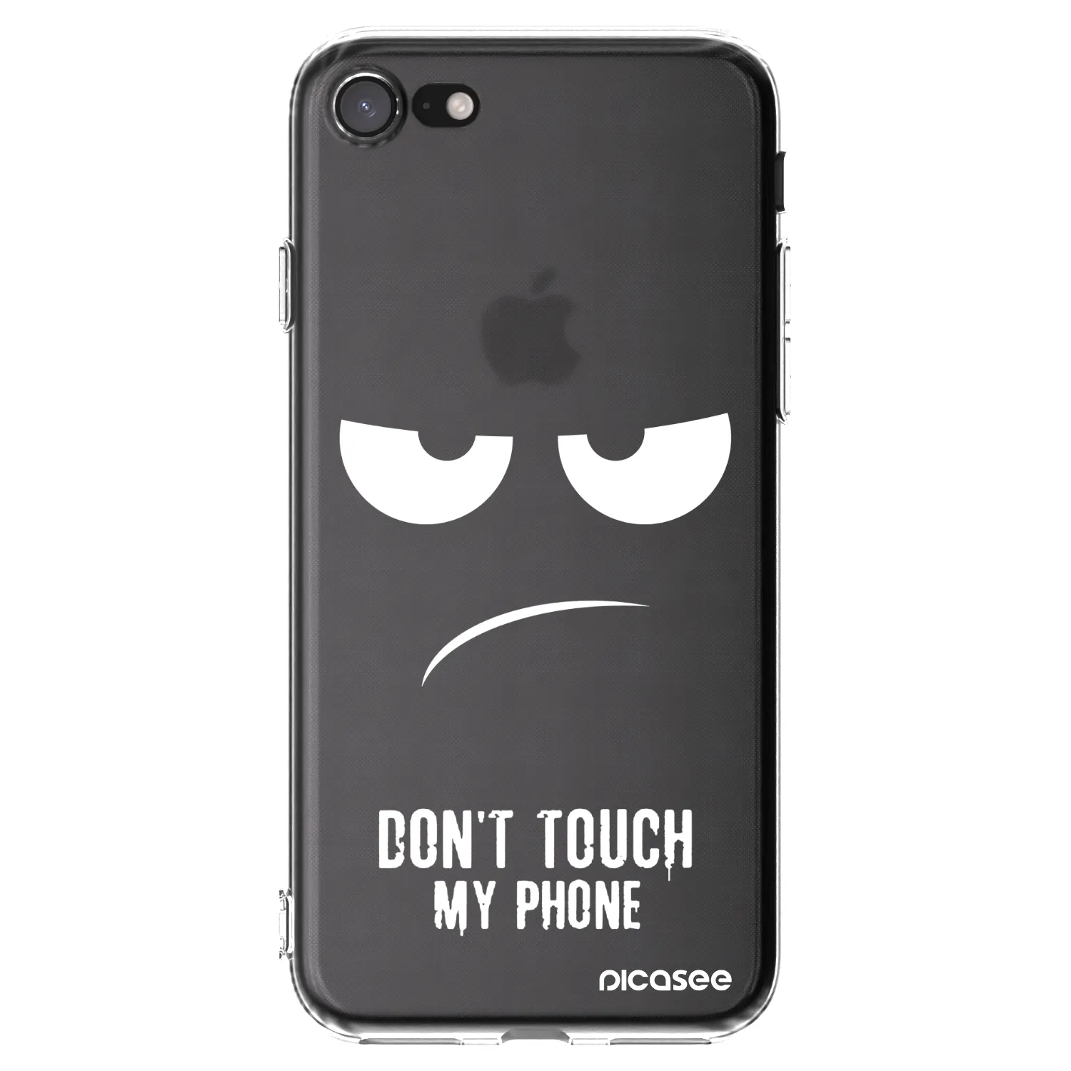 Picasee silikonowe przeźroczyste etui na Apple iPhone SE 2020 - Don't Touch My Phone