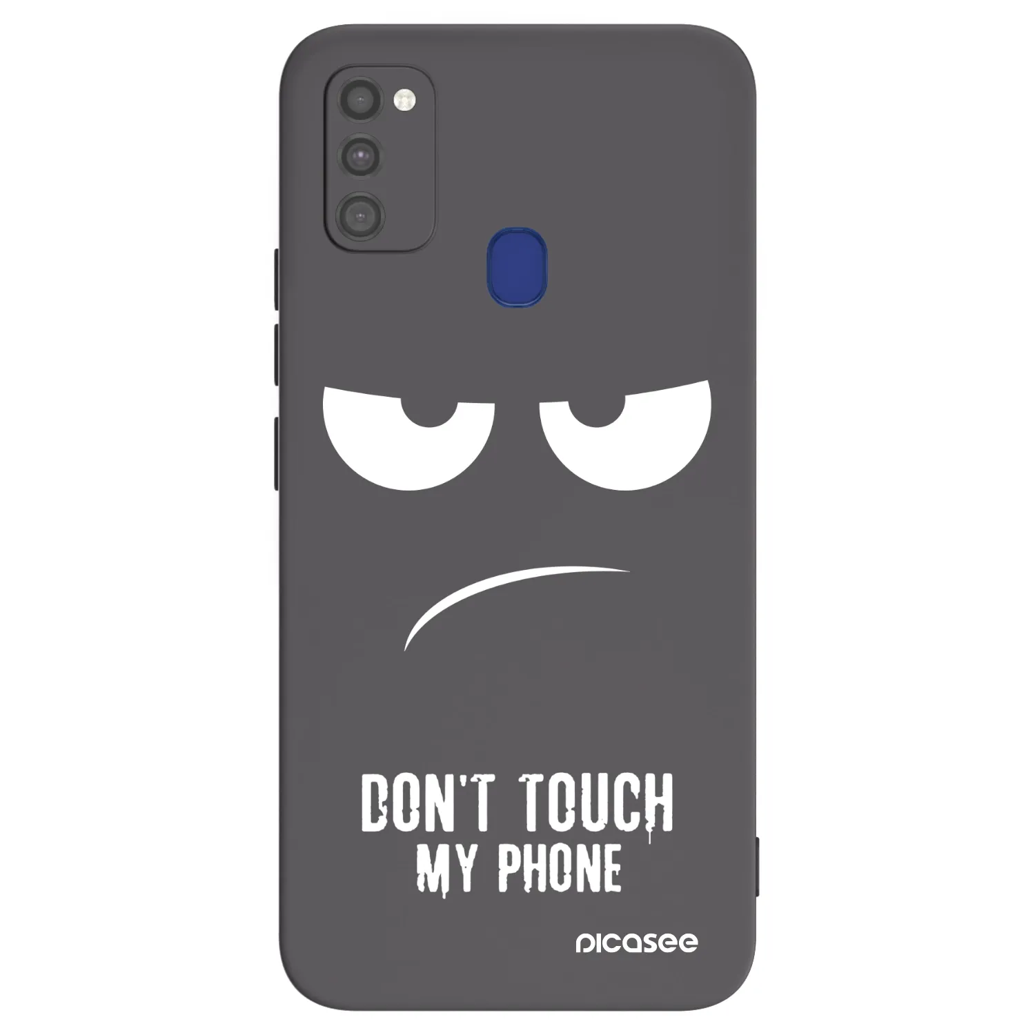 Picasee silikonowe czarne etui na Samsung Galaxy M21 M215F - Don't Touch My Phone