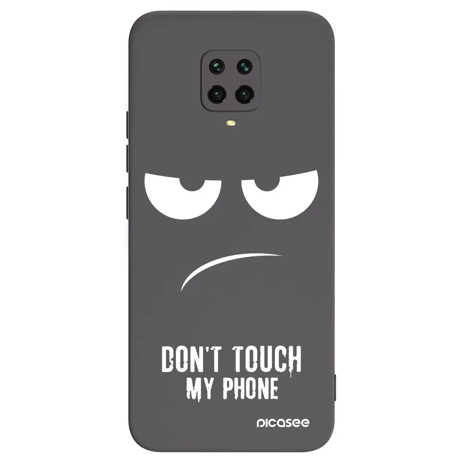 Picasee silikonowe czarne etui na Xiaomi Redmi Note 9S - Don't Touch My Phone