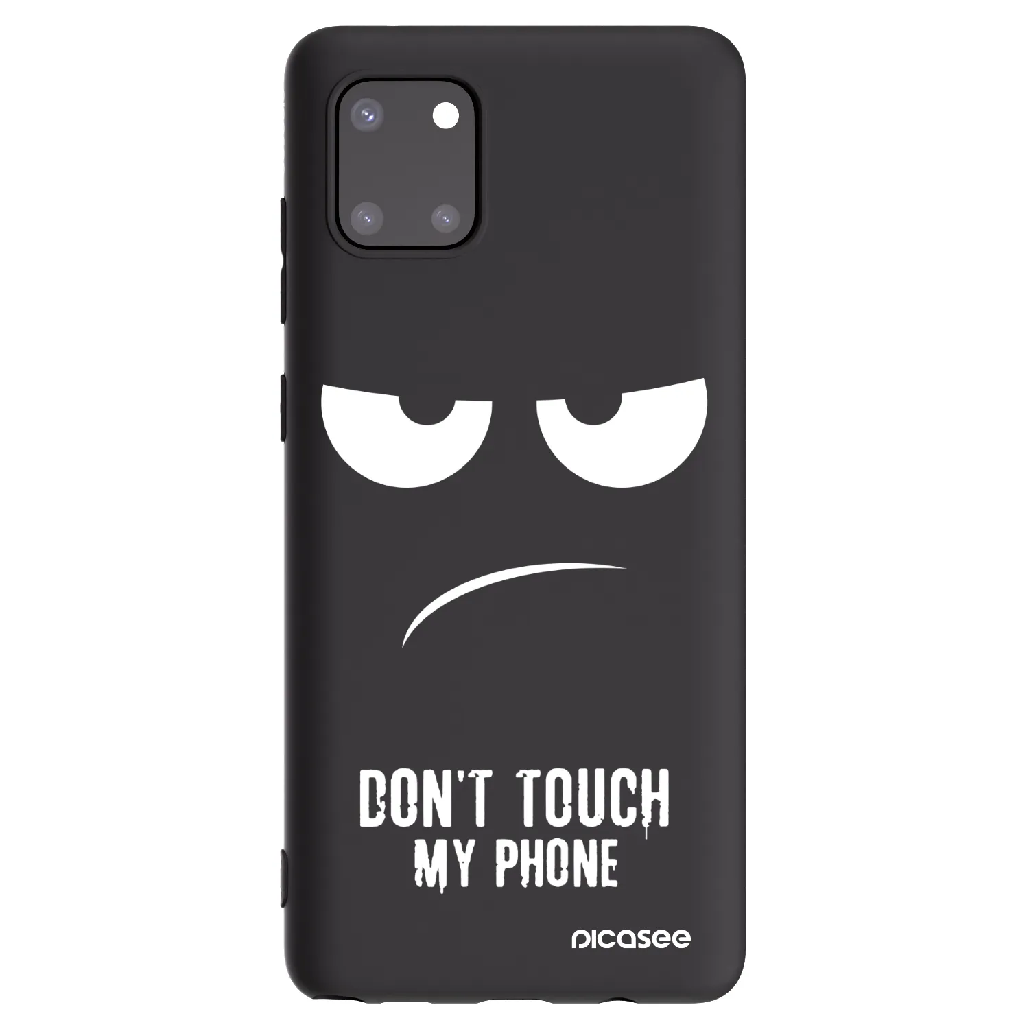 Picasee silikonowe czarne etui na Samsung Galaxy Note 10 Lite N770F - Don't Touch My Phone