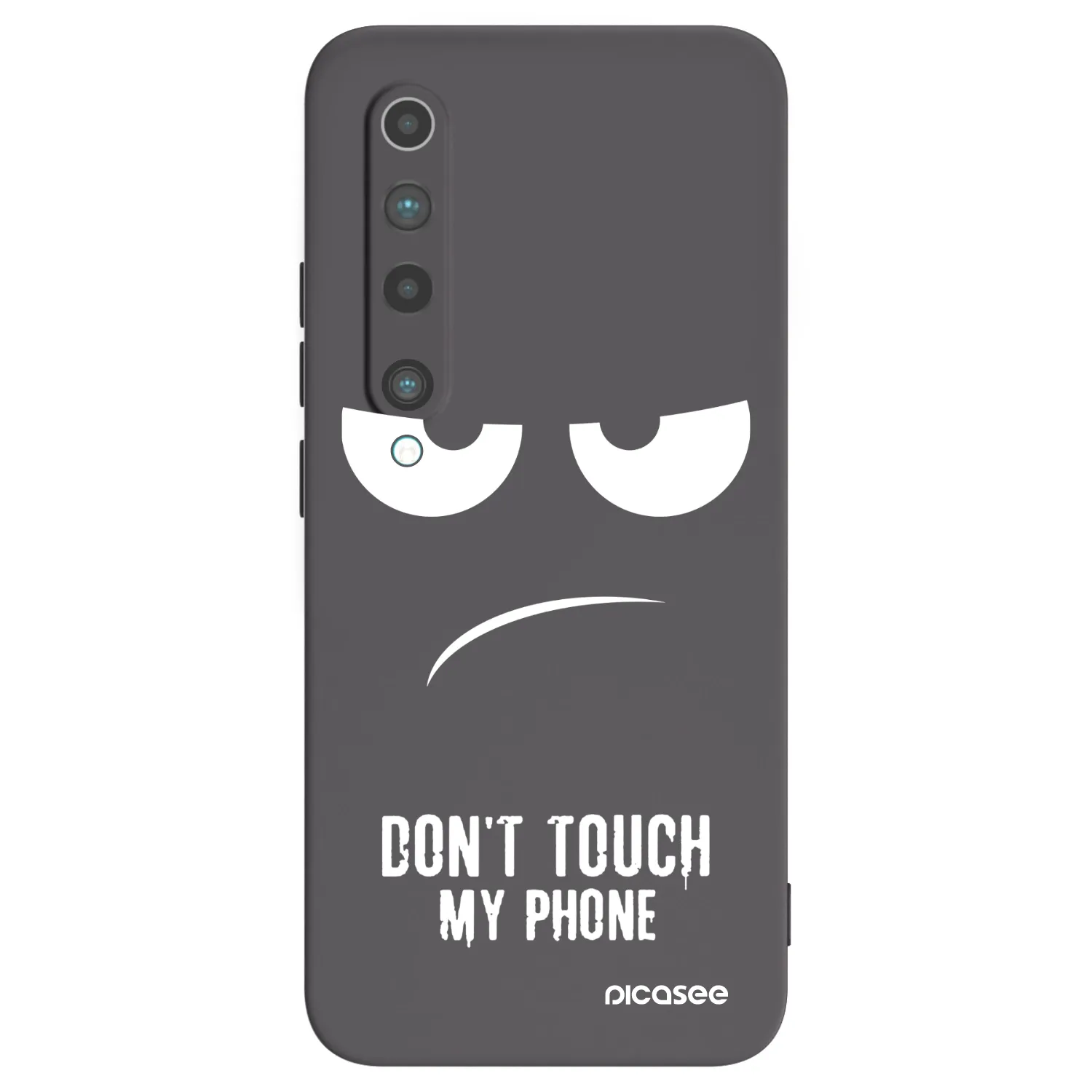 Picasee silikonowe czarne etui na Xiaomi Mi 10 - Don't Touch My Phone