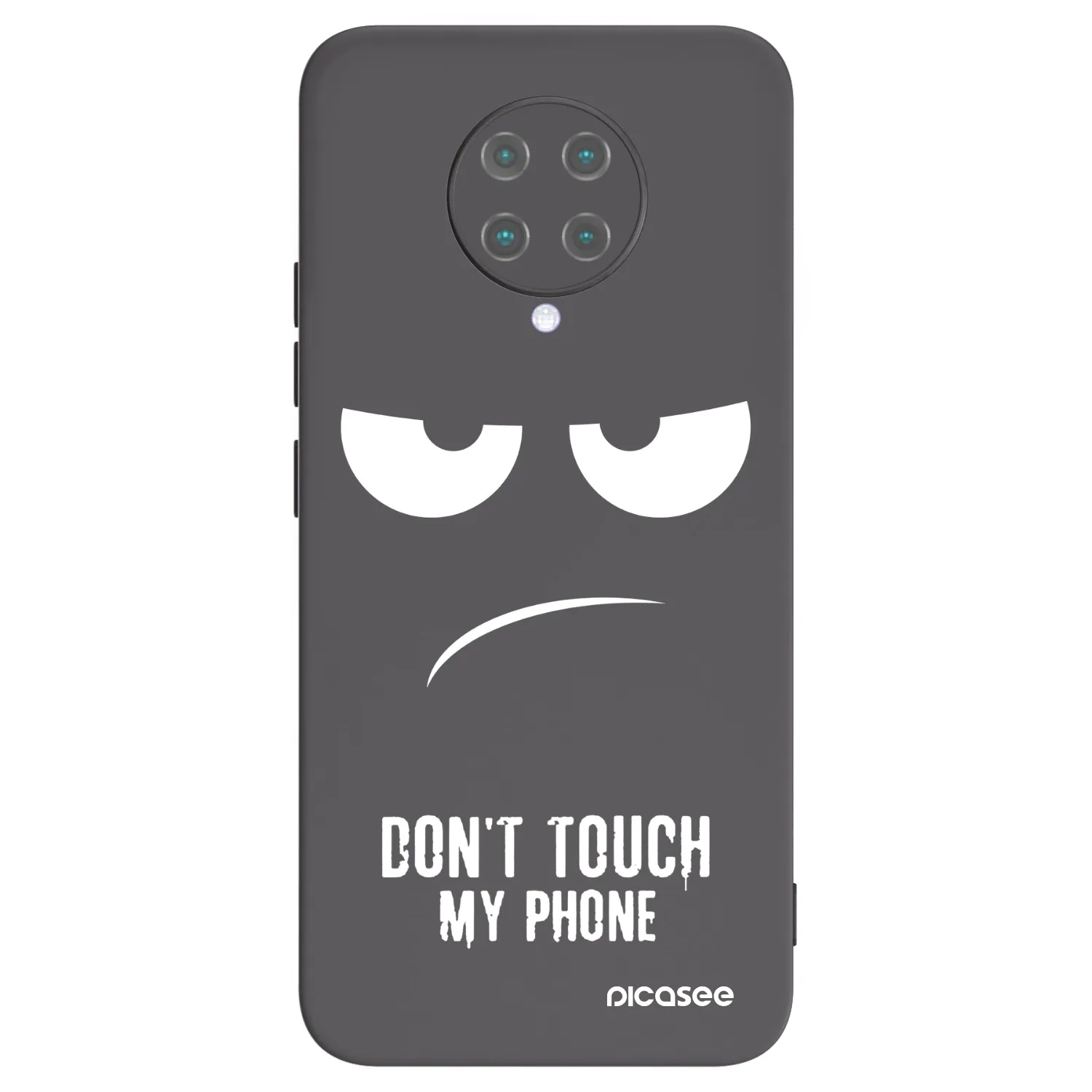 Picasee silikonowe czarne etui na Xiaomi Poco F2 Pro - Don't Touch My Phone