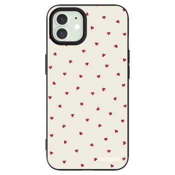 Picasee silikonowe czarne etui na Apple iPhone 12 - Little Love