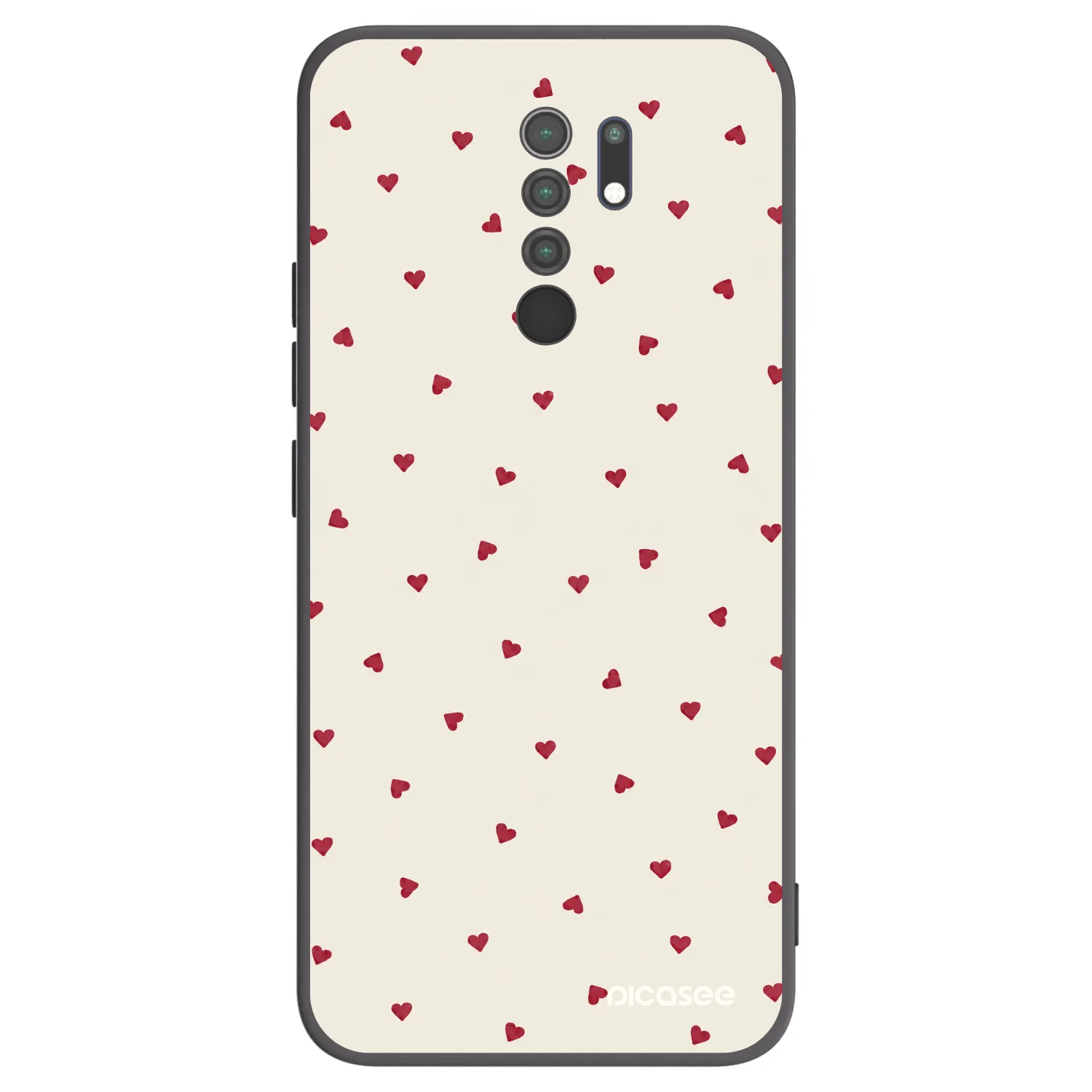 Picasee silikonowe czarne etui na Xiaomi Redmi 9 - Little Love