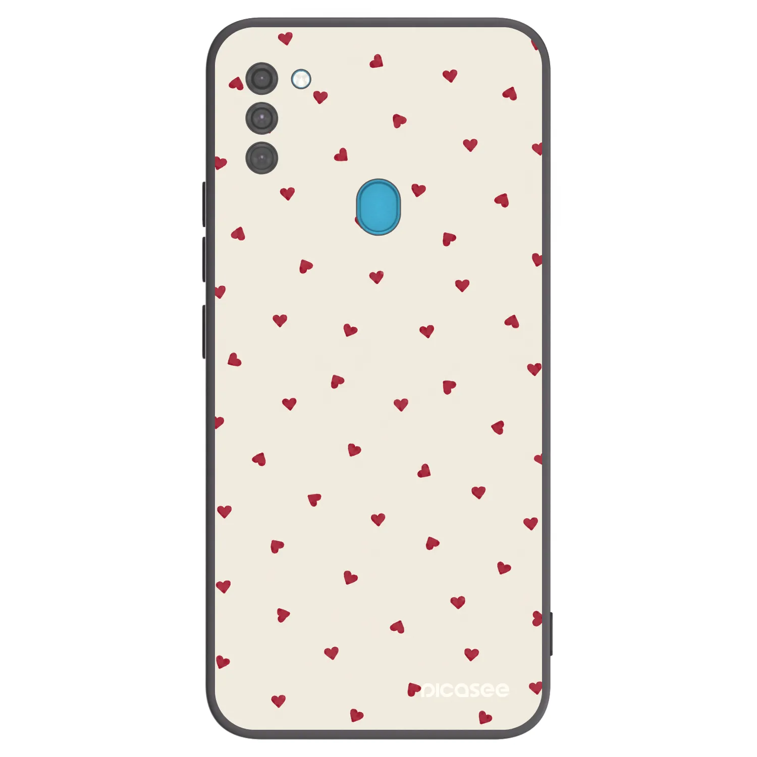Picasee silikonowe czarne etui na Samsung Galaxy M11 - Little Love