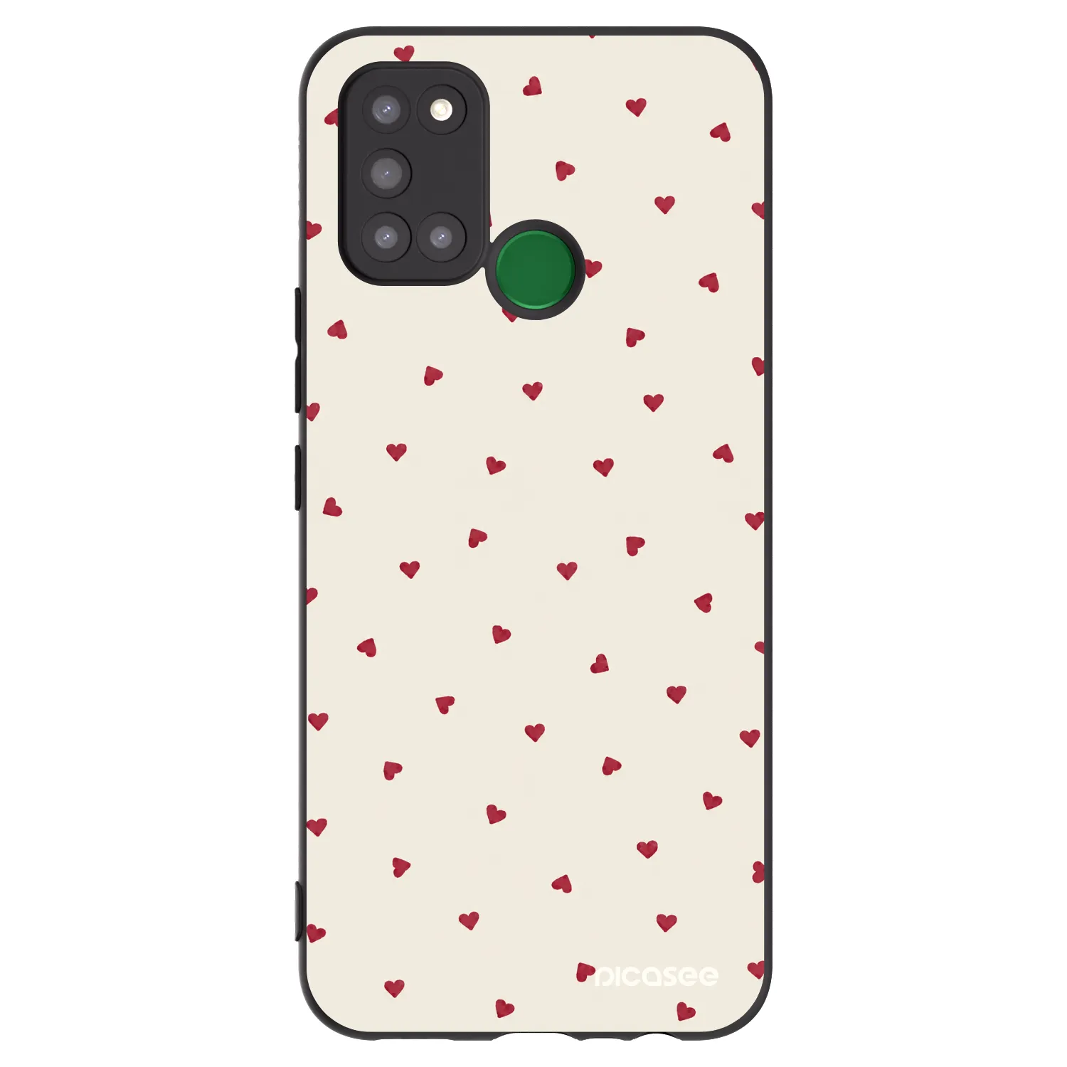 Picasee silikonowe czarne etui na Realme 7i - Little Love