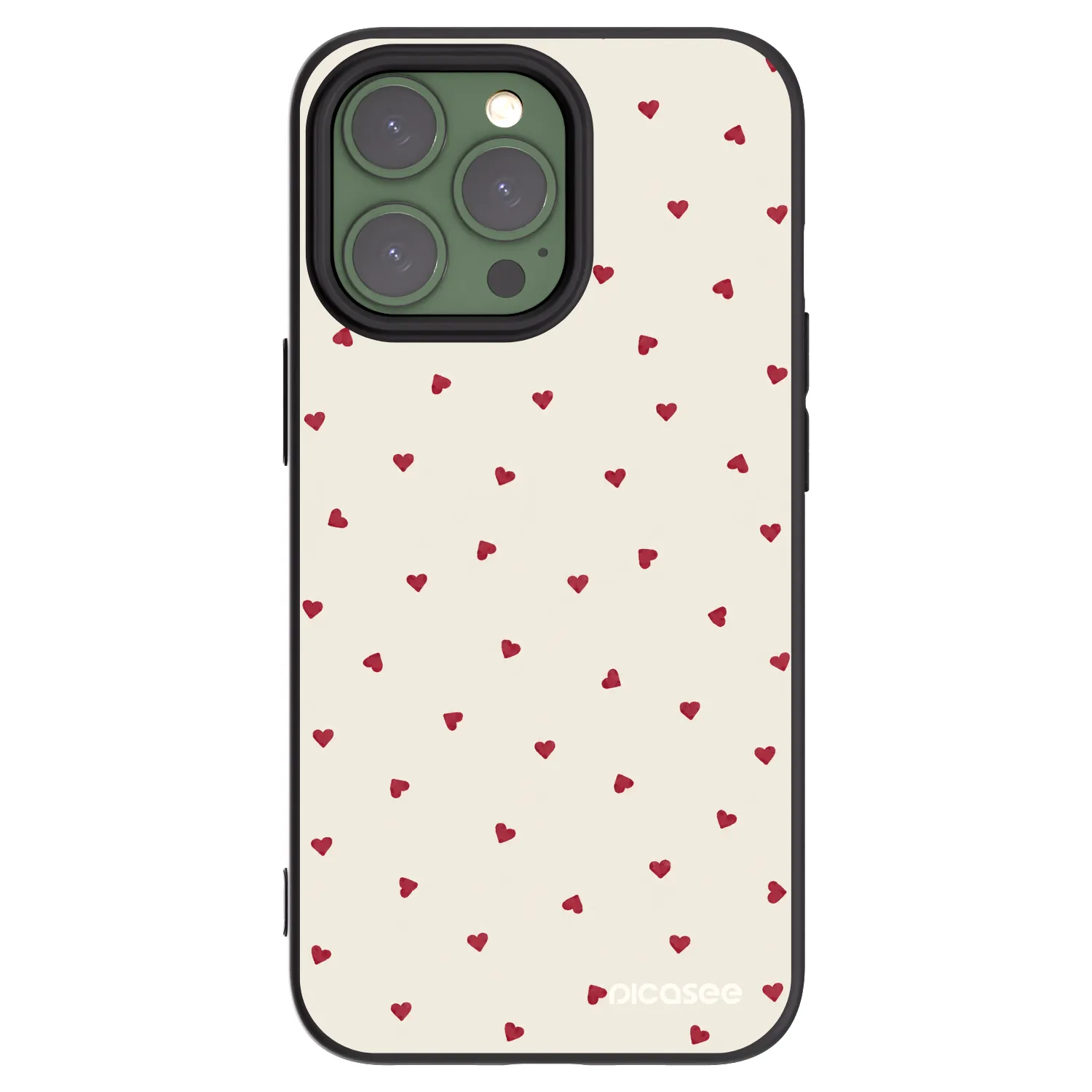 Picasee silikonowe czarne etui na Apple iPhone 13 Pro - Little Love