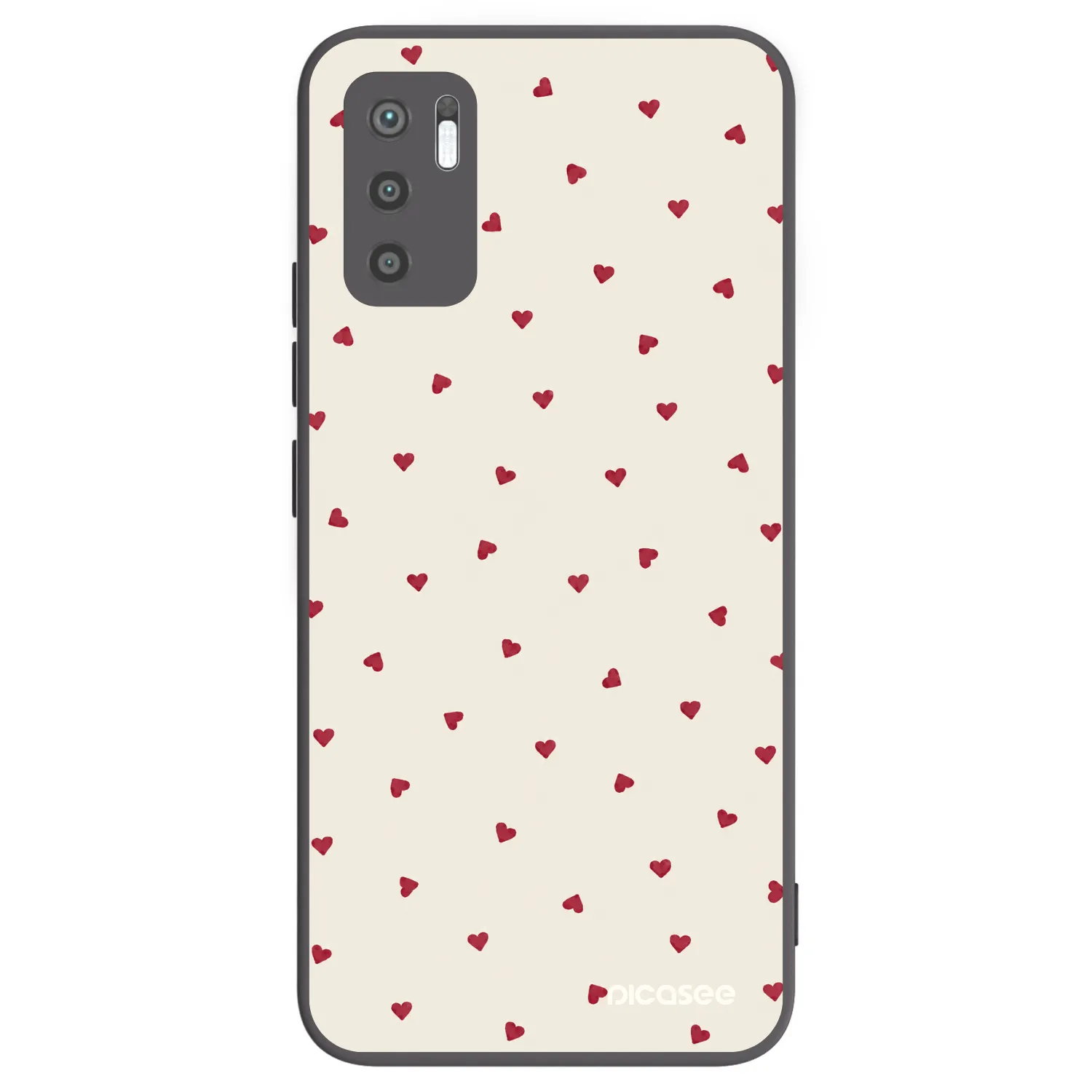 Picasee silikonowe czarne etui na Xiaomi Redmi Note 10 5G - Little Love