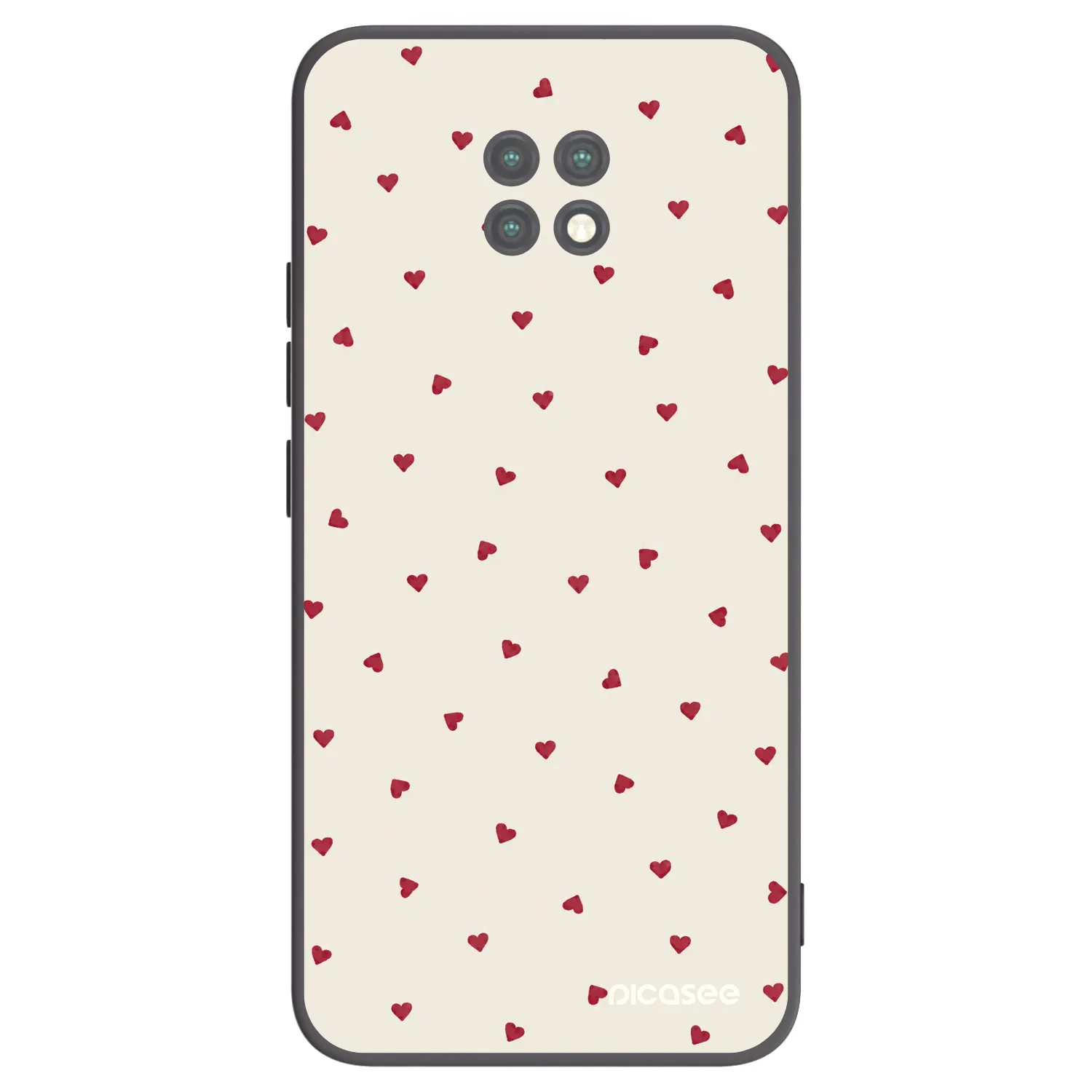 Picasee silikonowe czarne etui na Xiaomi Redmi Note 9T - Little Love