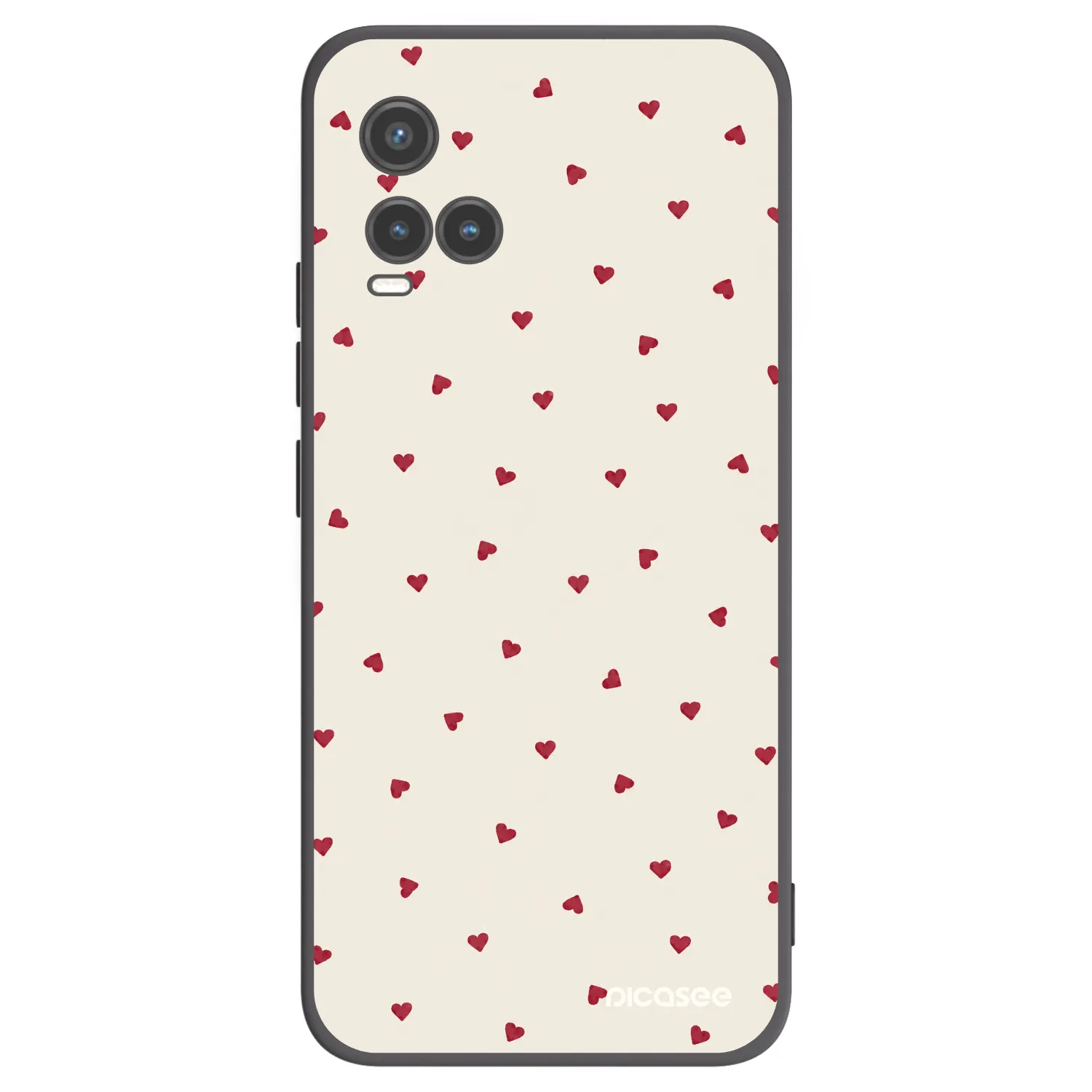 Picasee silikonowe czarne etui na Vivo Y33s - Little Love