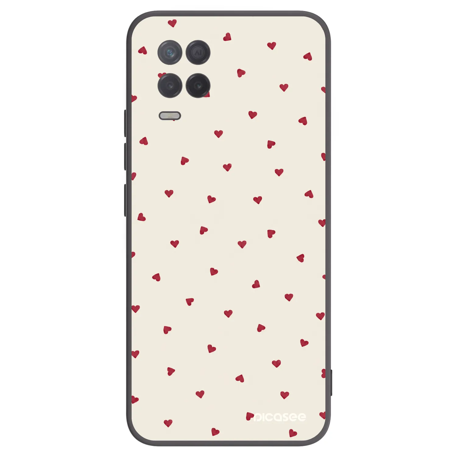 Picasee silikonowe czarne etui na Realme 8 5G - Little Love