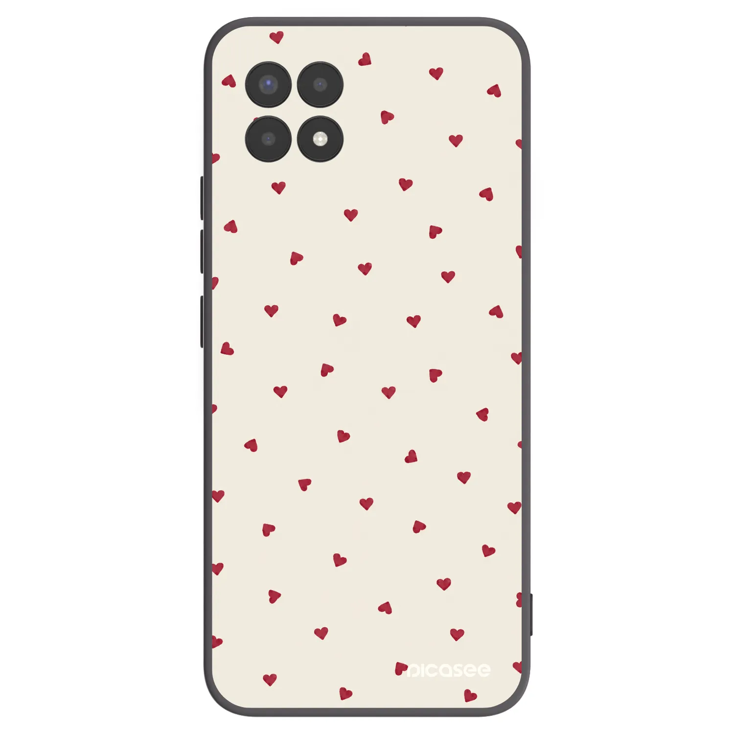 Picasee silikonowe czarne etui na Realme 8i - Little Love
