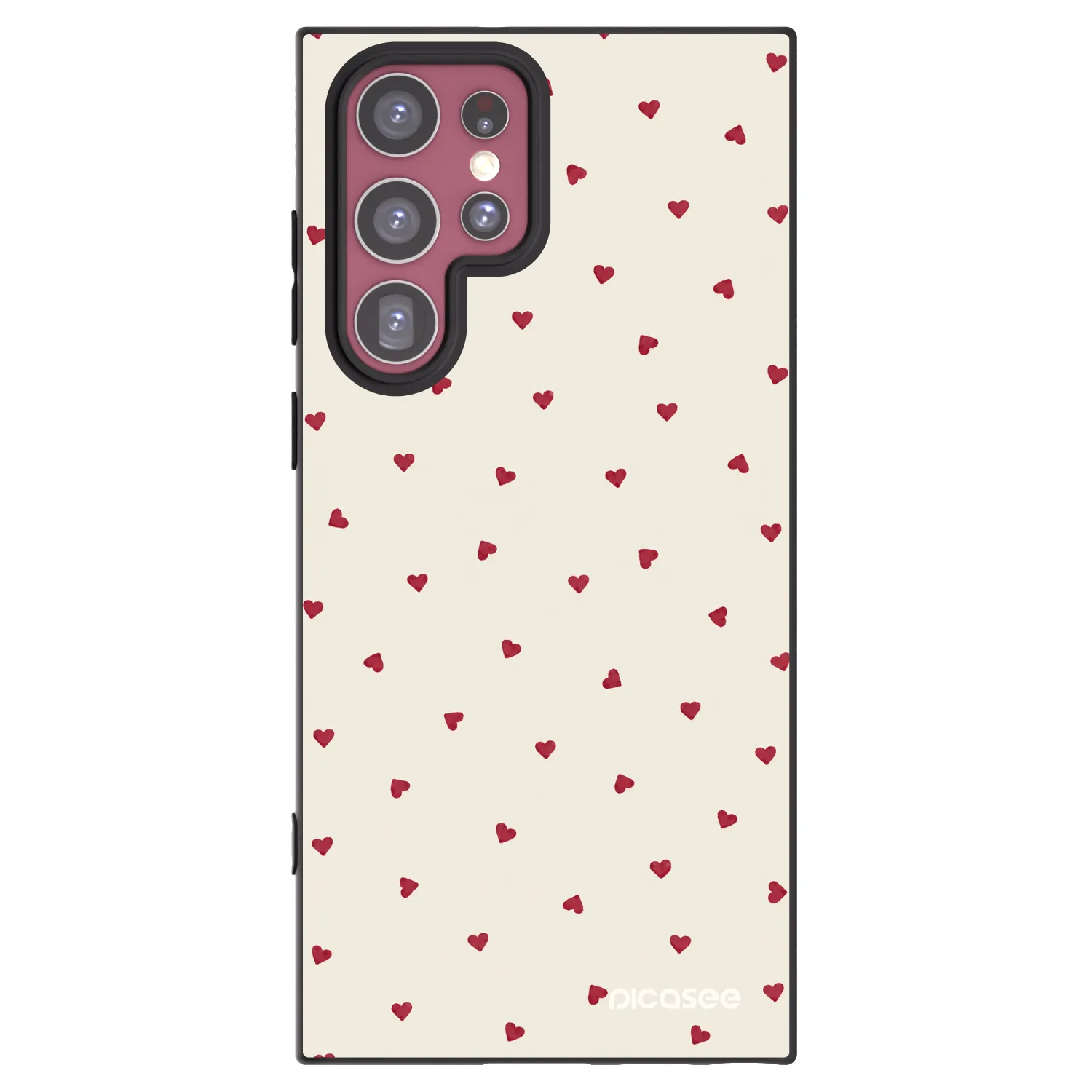 Picasee silikonowe czarne etui na Samsung Galaxy S22 Ultra 5G - Little Love