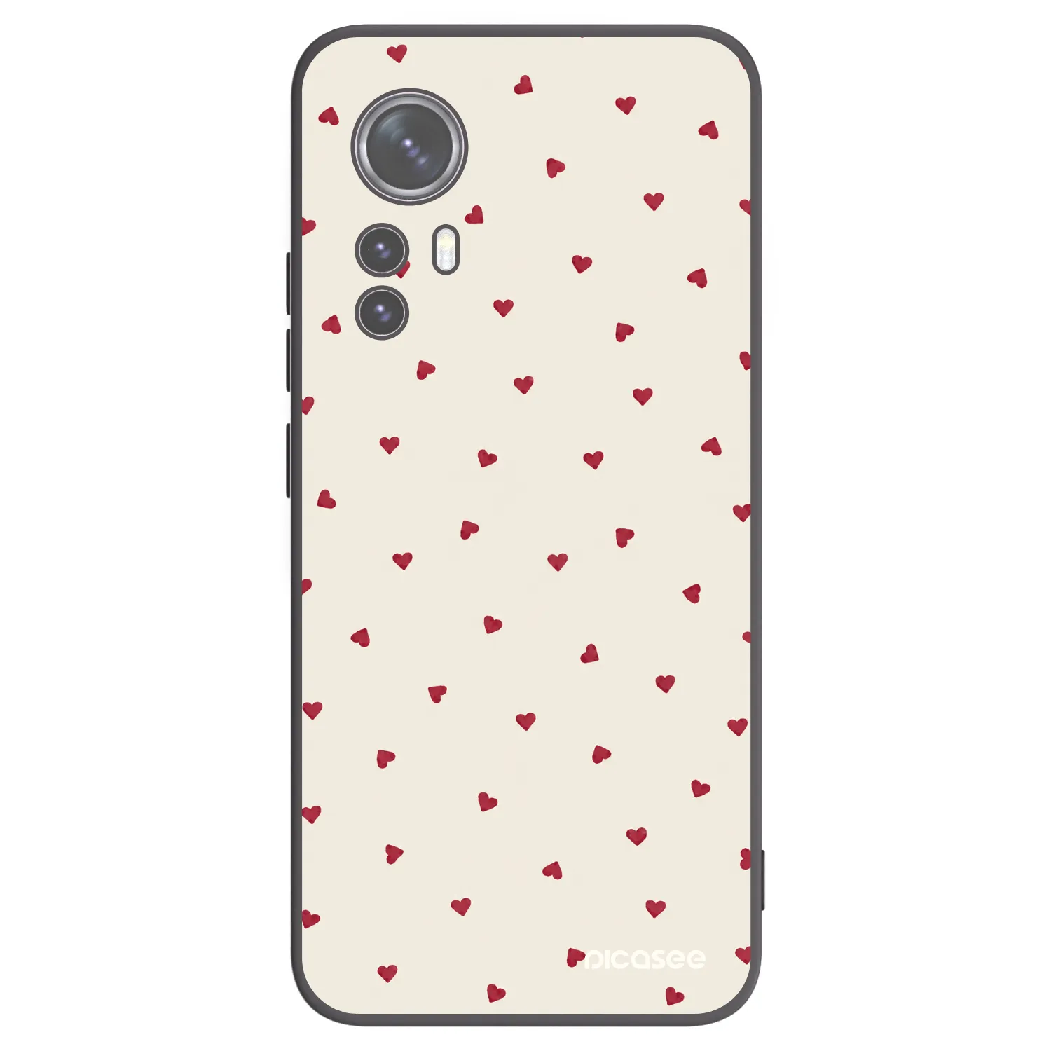 Picasee silikonowe czarne etui na Xiaomi 12 - Little Love