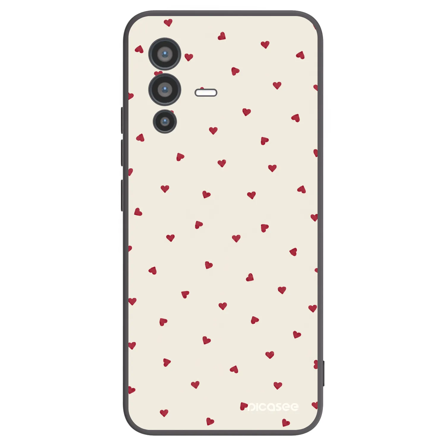 Picasee silikonowe czarne etui na Vivo V23 5G - Little Love