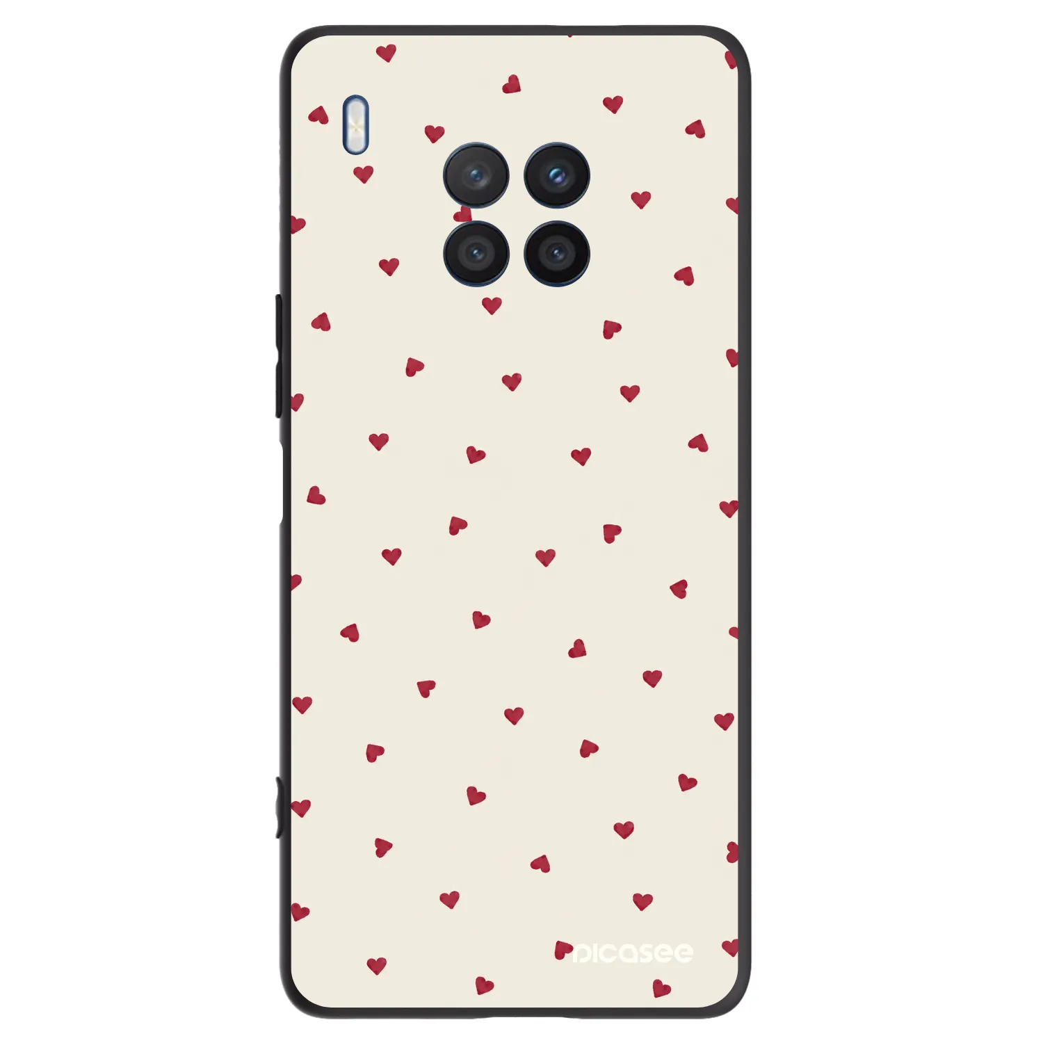 Picasee silikonowe czarne etui na Honor 50 Lite - Little Love
