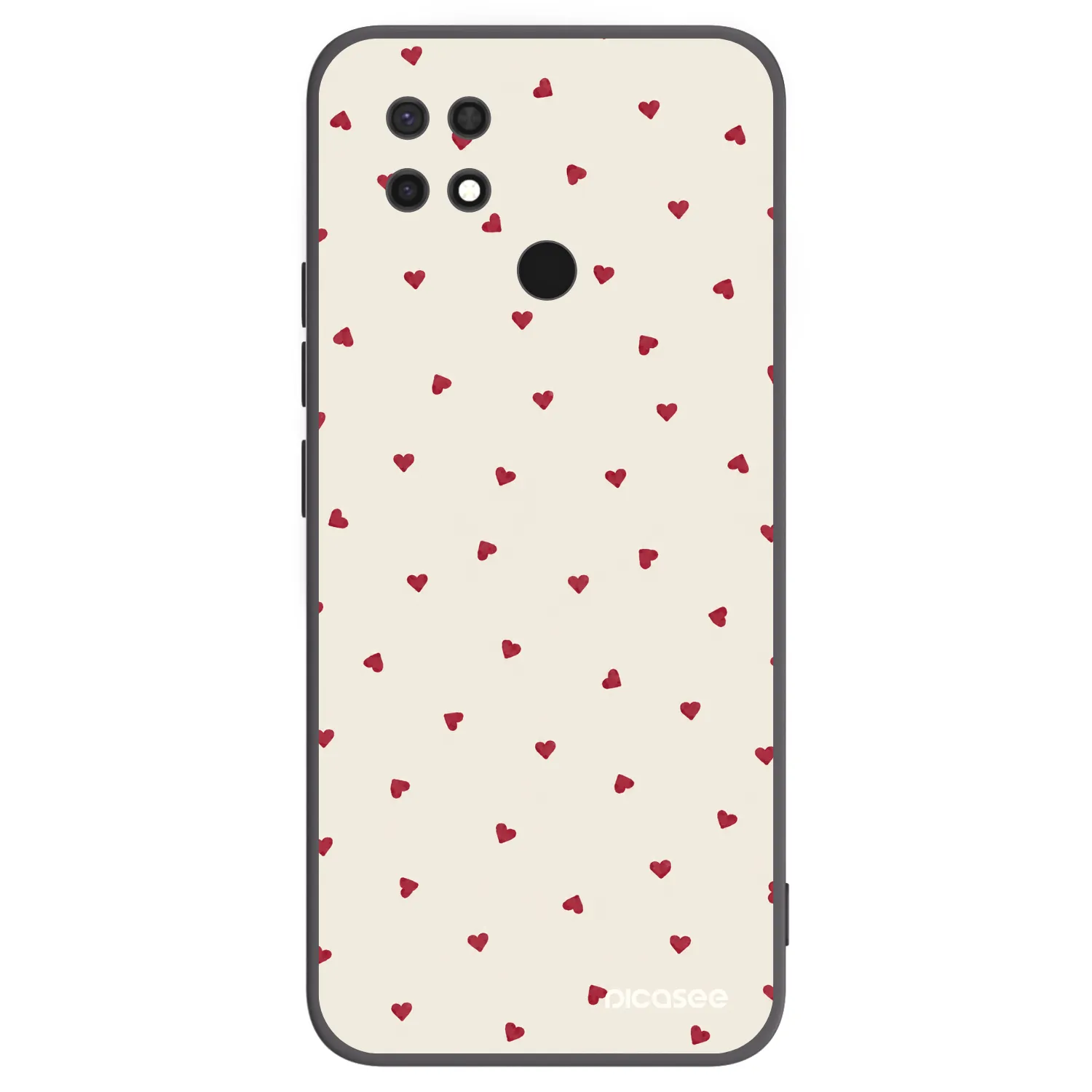 Picasee silikonowe czarne etui na Xiaomi Redmi 10C - Little Love