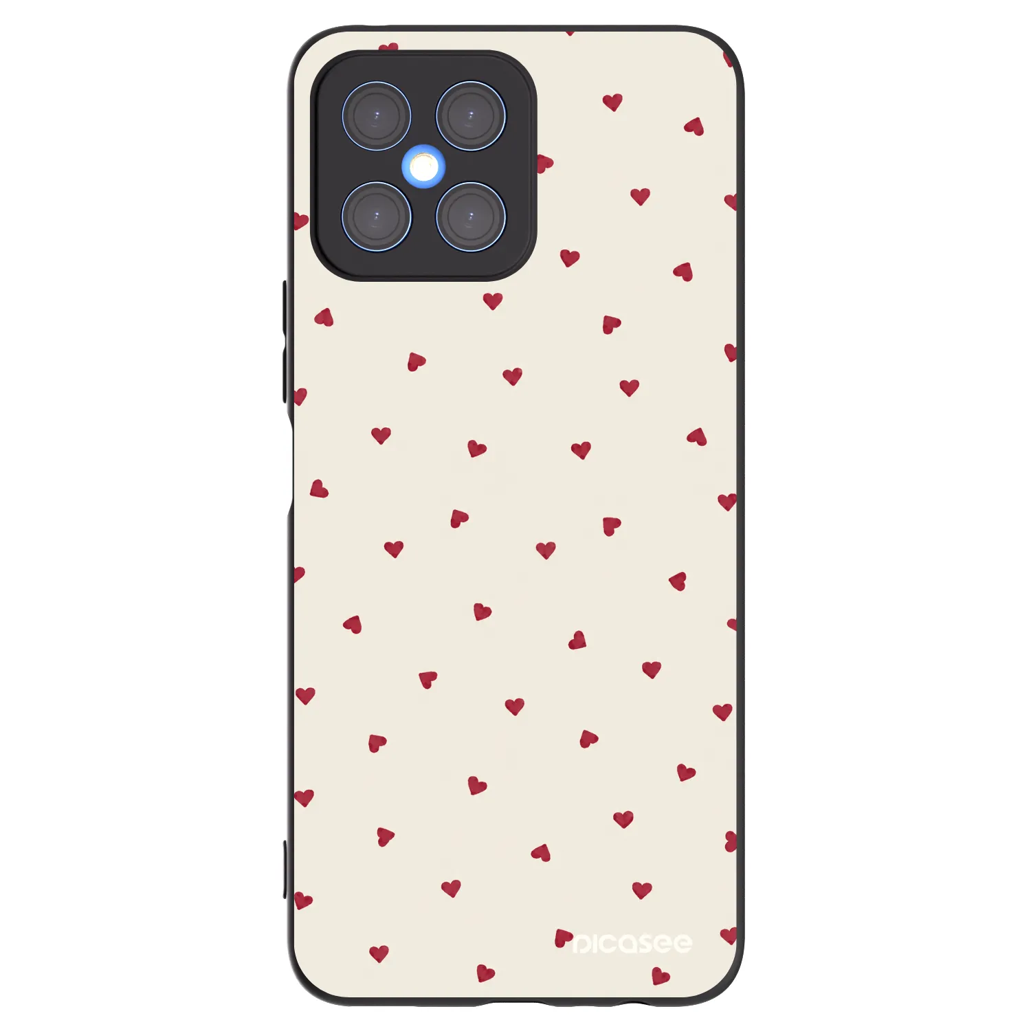 Picasee silikonowe czarne etui na Honor X8 4G - Little Love