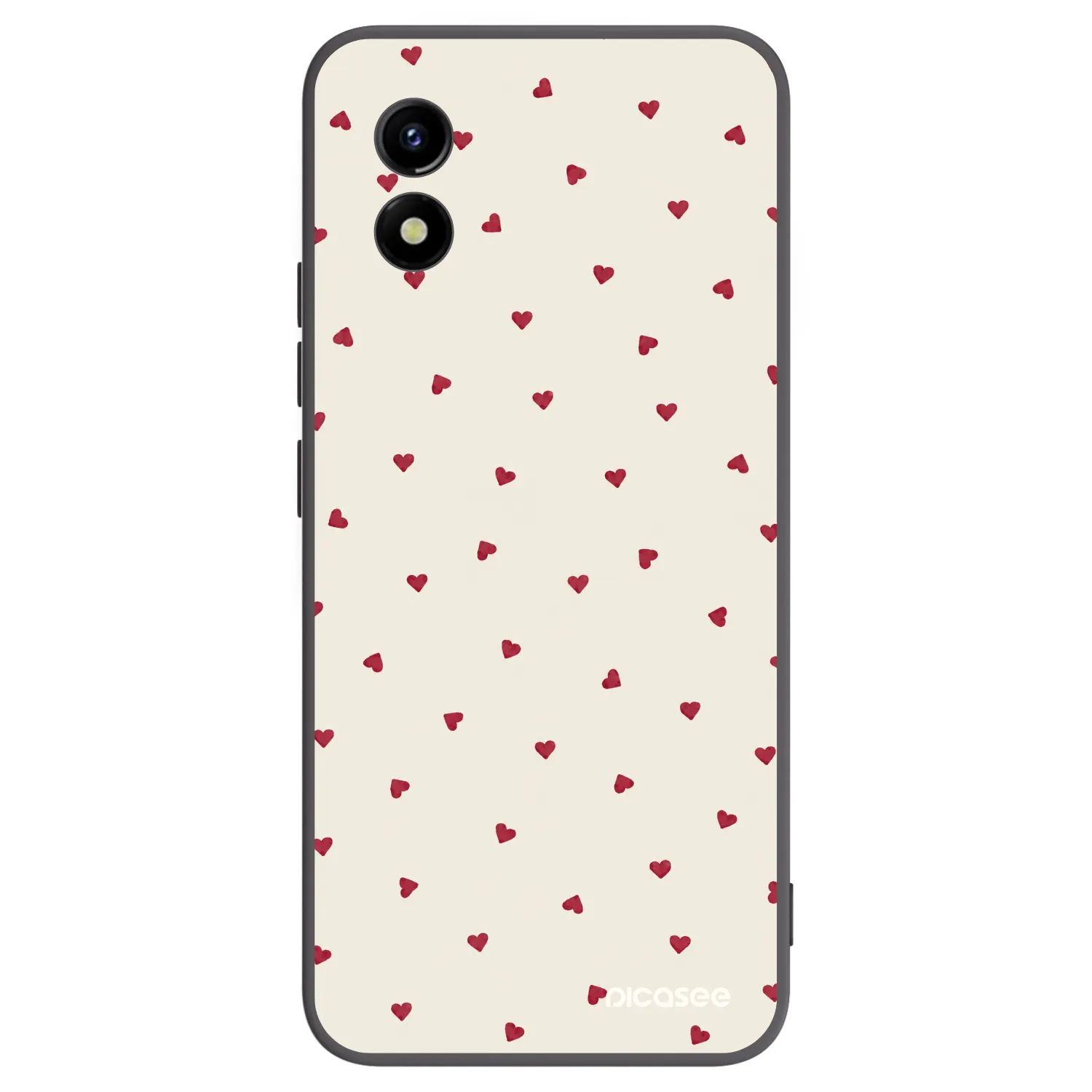 Picasee silikonowe czarne etui na Vivo Y01 - Little Love
