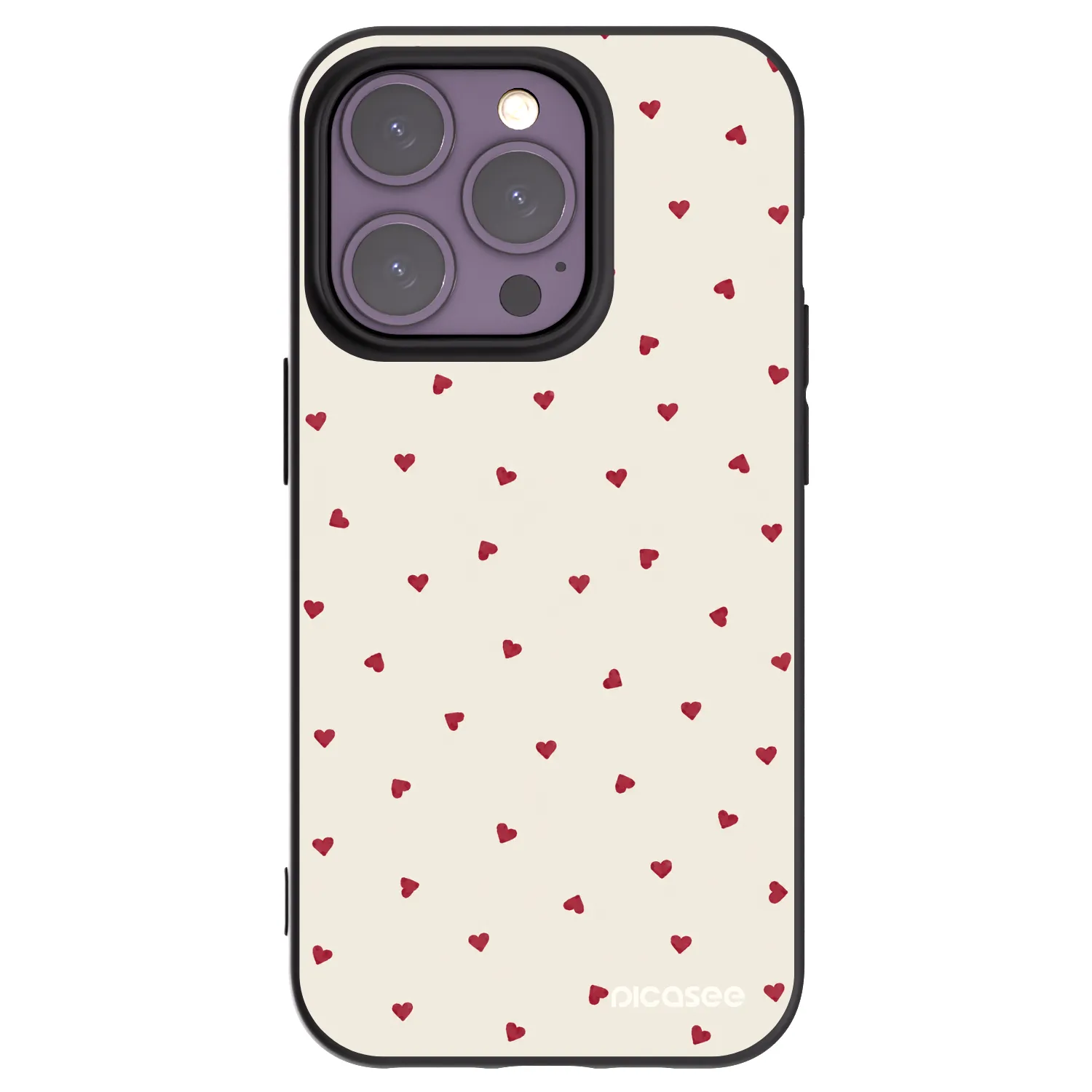 Picasee silikonowe czarne etui na Apple iPhone 14 Pro - Little Love