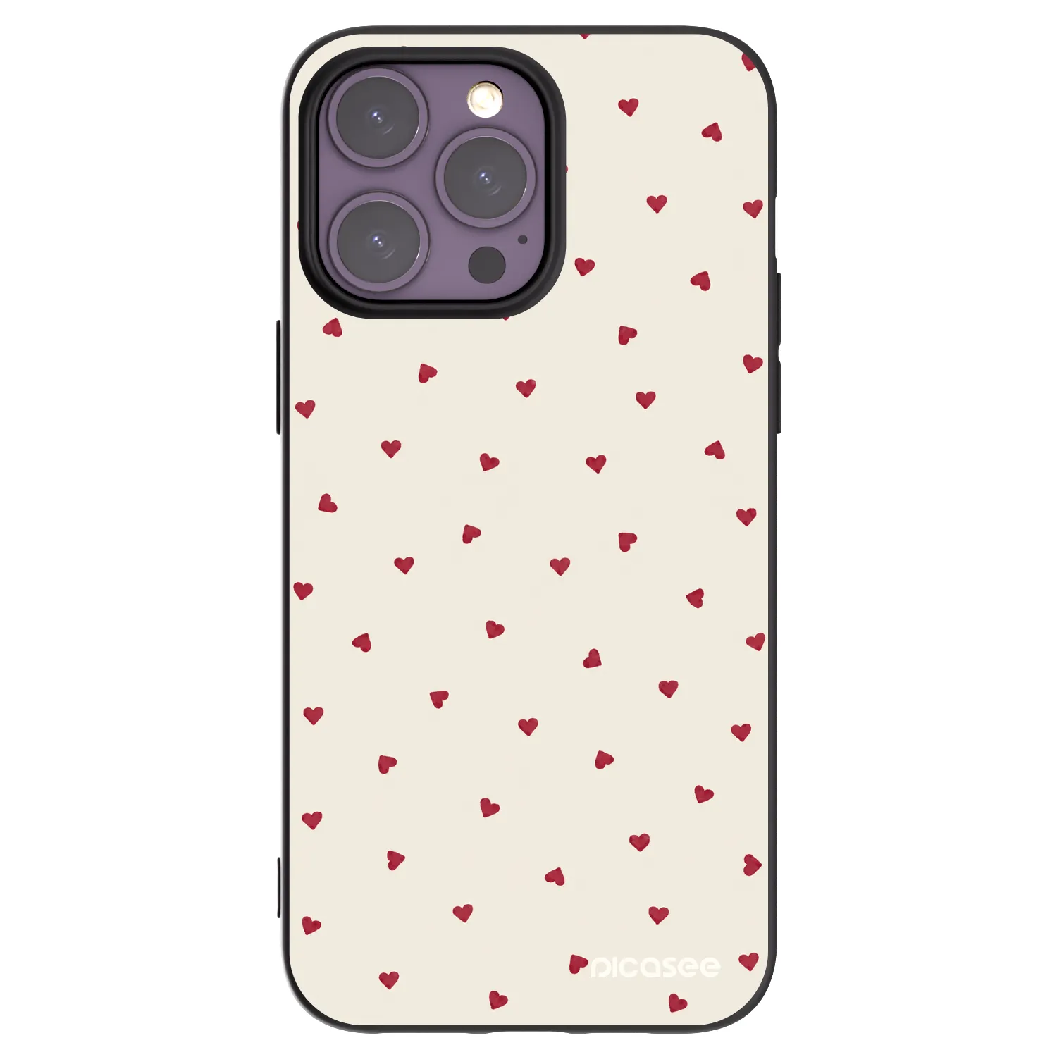 Picasee silikonowe czarne etui na Apple iPhone 14 Pro Max - Little Love