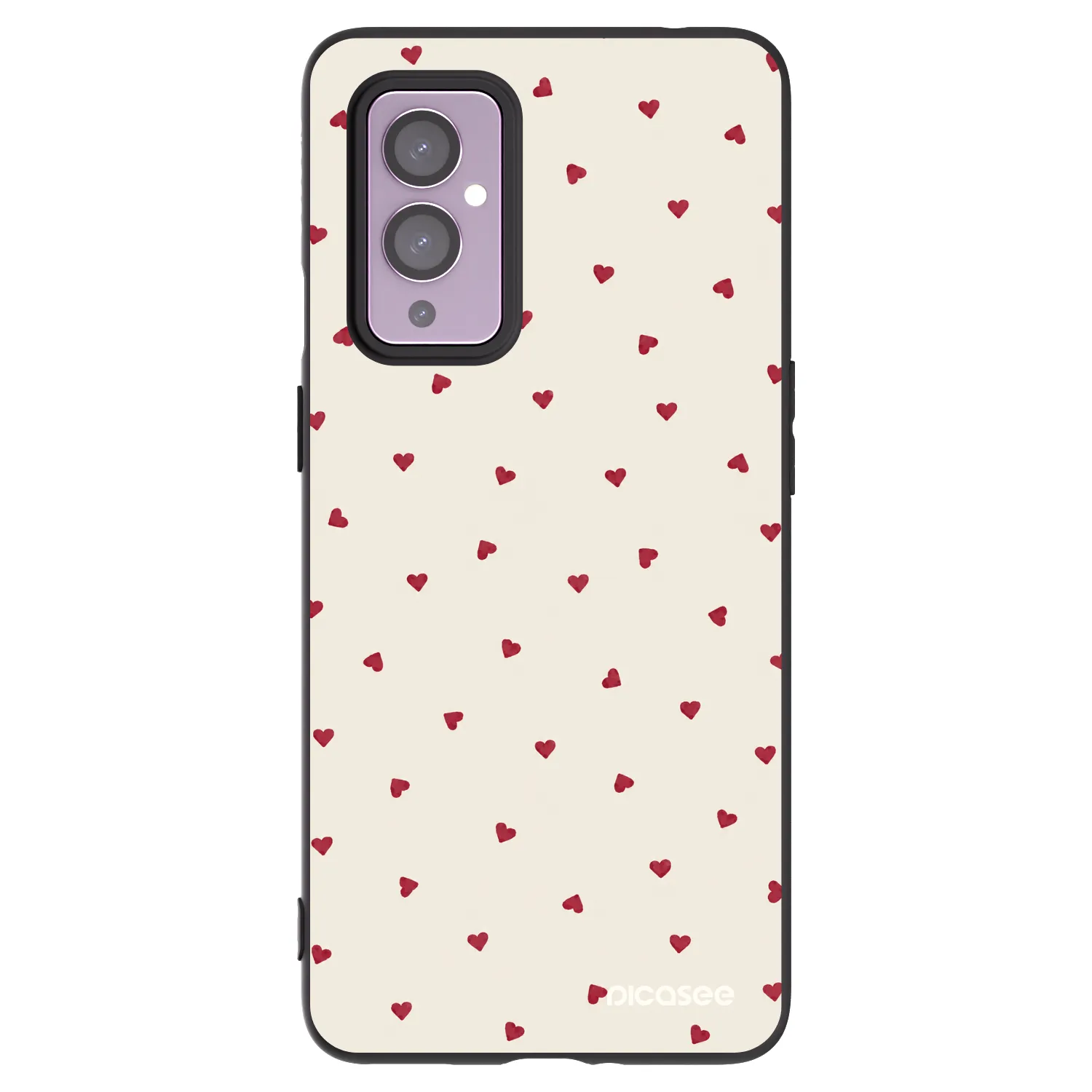 Picasee silikonowe czarne etui na OnePlus 9 - Little Love