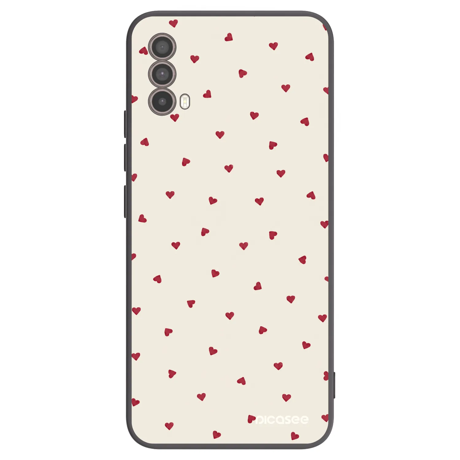 Picasee silikonowe czarne etui na Motorola Moto E40 - Little Love