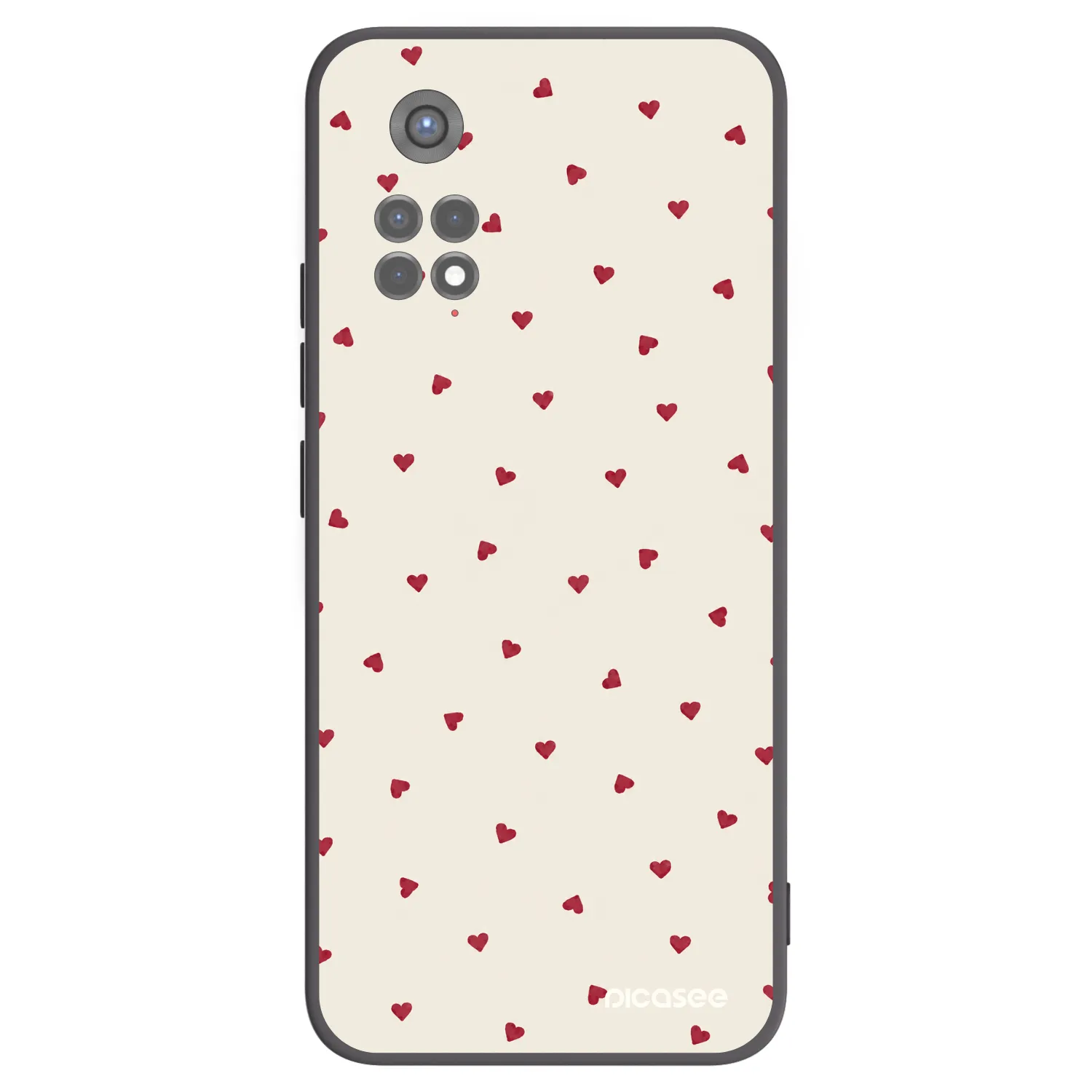 Picasee silikonowe czarne etui na Xiaomi Redmi Note 11S 5G - Little Love
