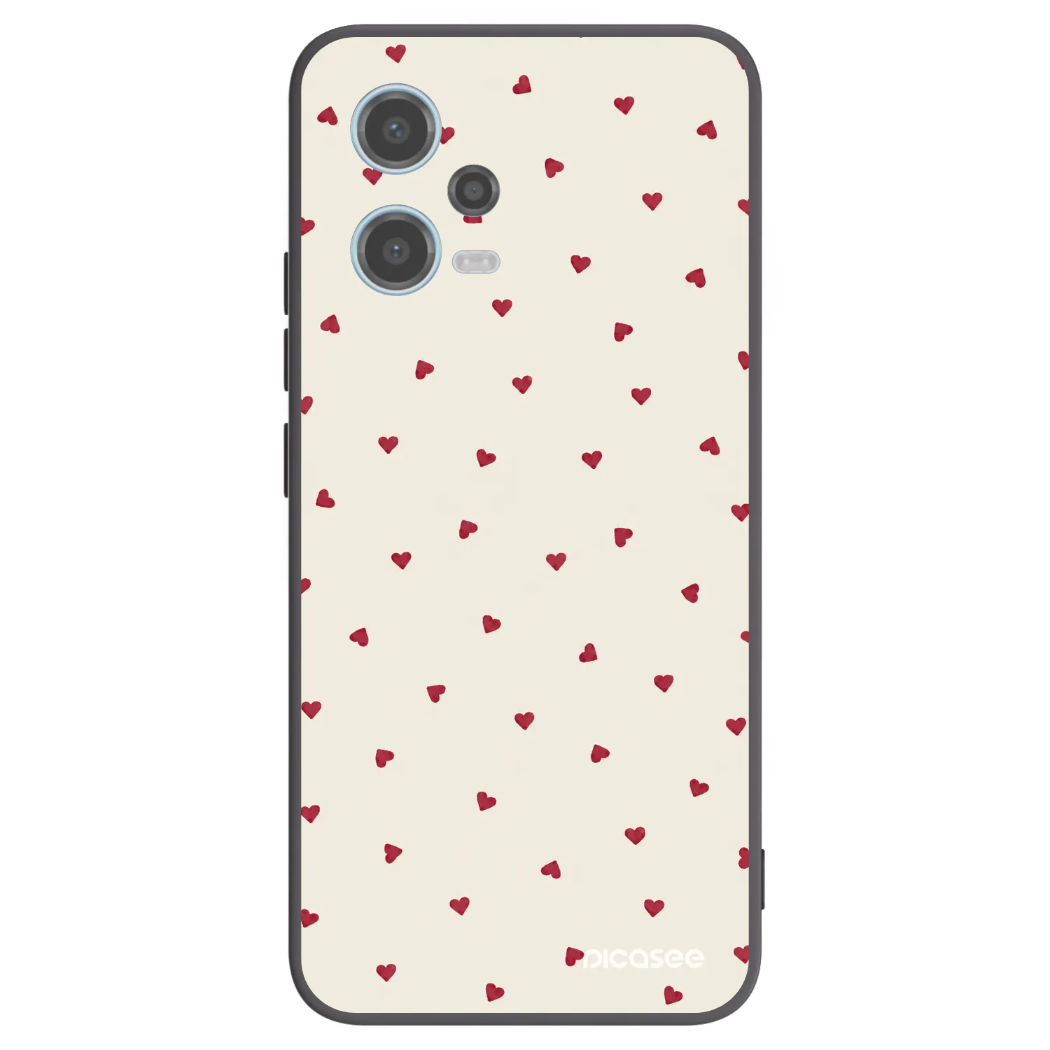 Picasee silikonowe czarne etui na Xiaomi Redmi Note 12 5G - Little Love