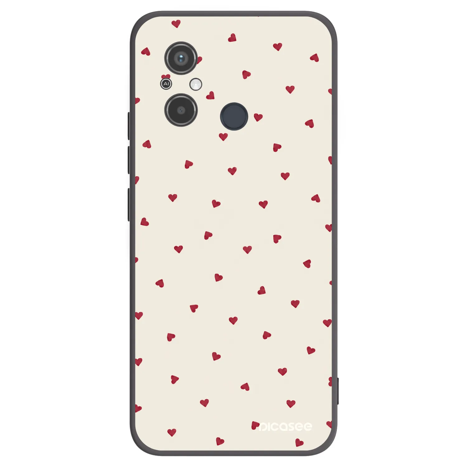 Picasee silikonowe czarne etui na Xiaomi Redmi 12C - Little Love