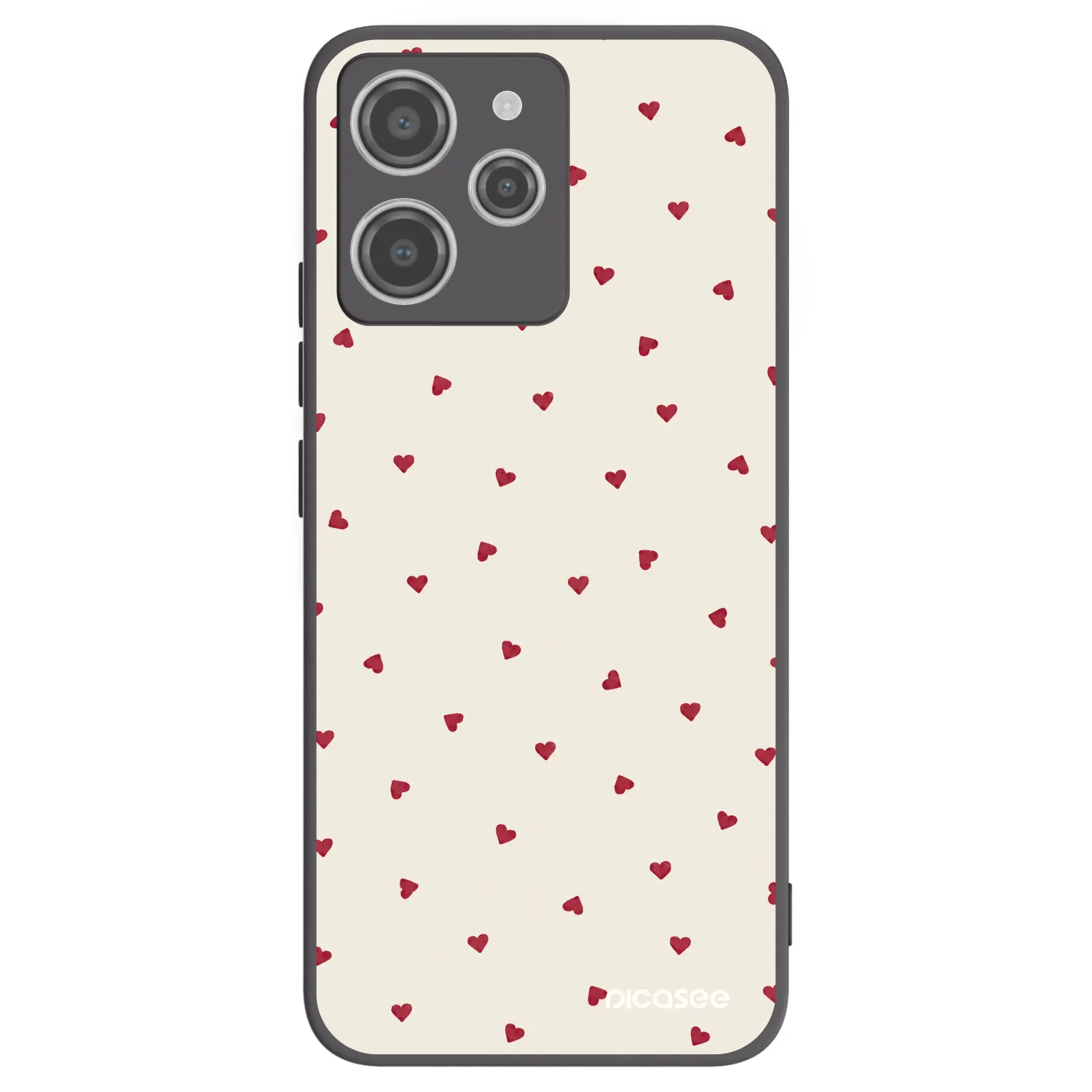 Picasee silikonowe czarne etui na Xiaomi Redmi 12 4G - Little Love