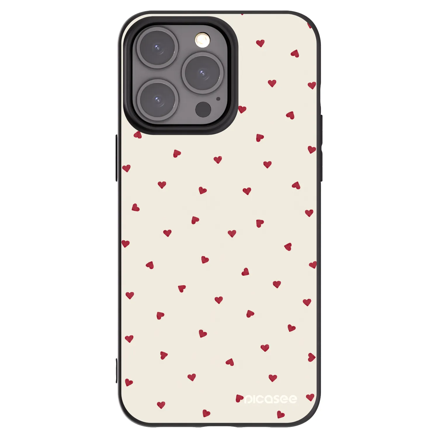 Picasee silikonowe czarne etui na Apple iPhone 15 Pro Max - Little Love