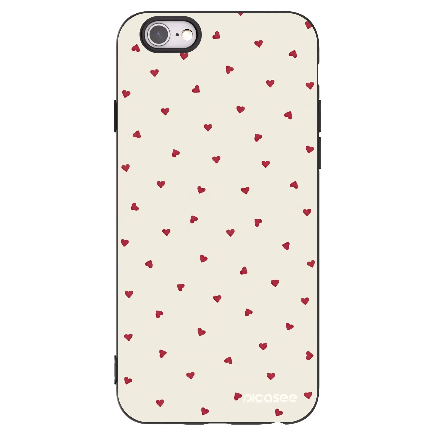 Picasee silikonowe czarne etui na Apple iPhone 6/6S - Little Love
