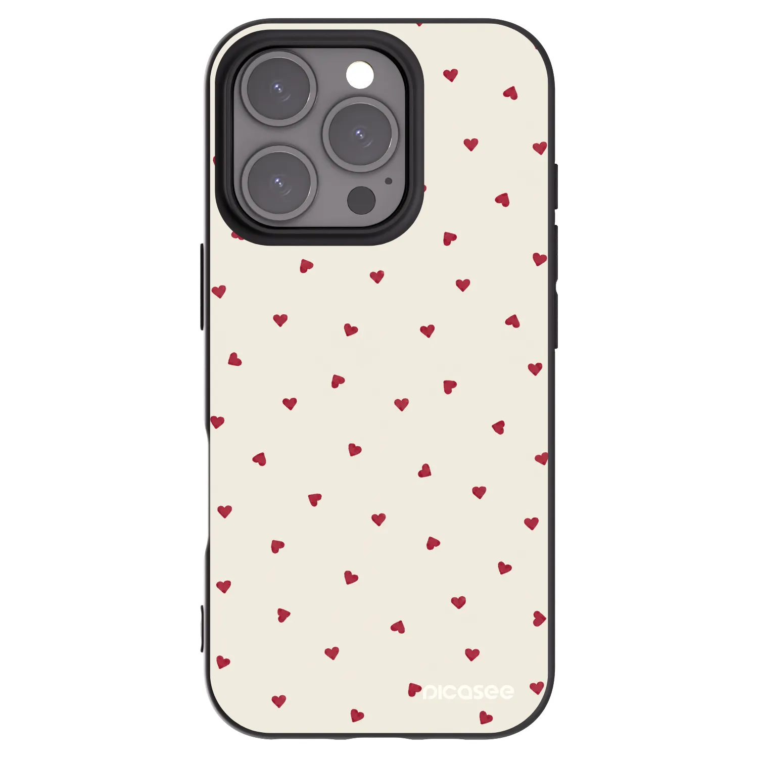 Picasee silikonowe czarne etui na Apple iPhone 16 Pro - Little Love