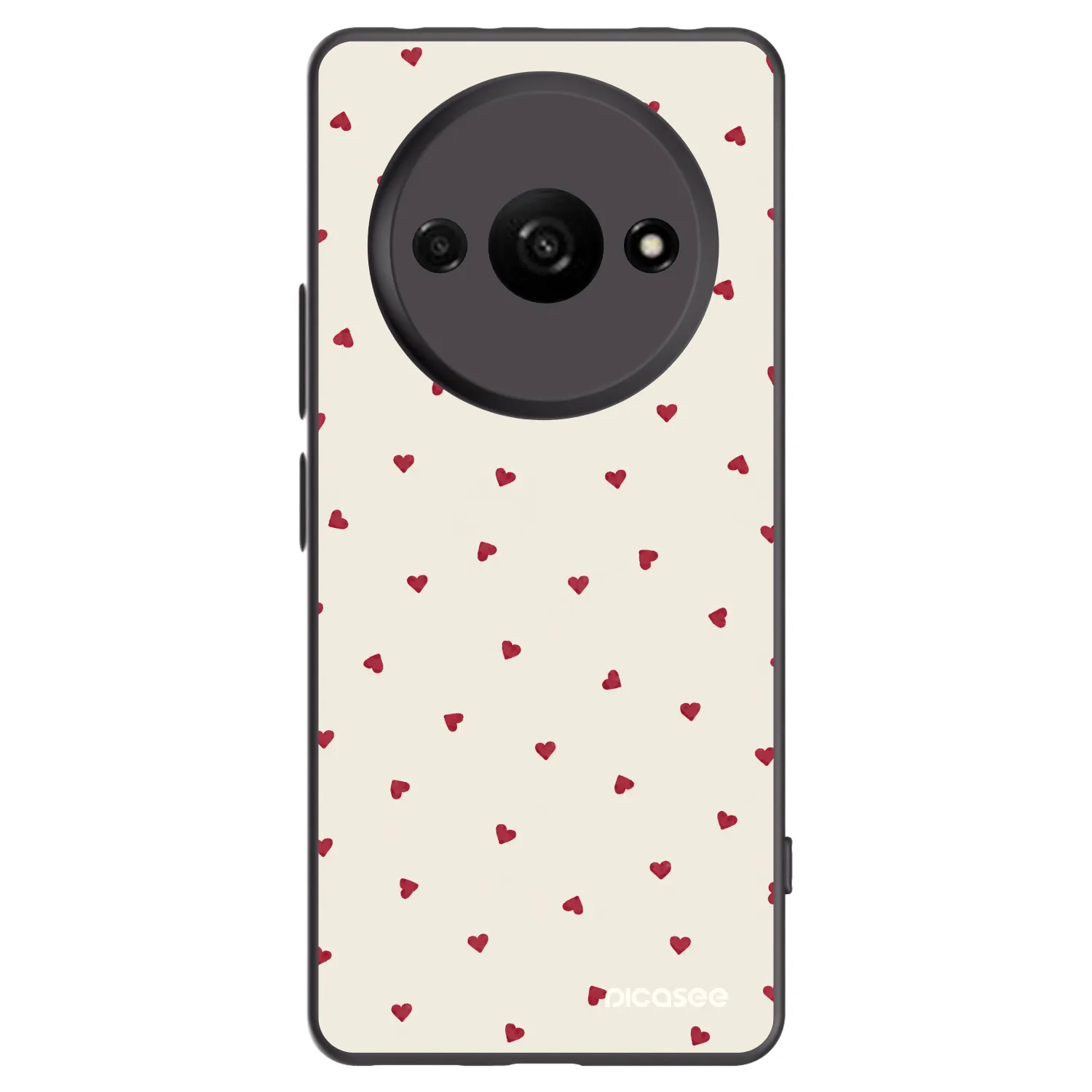 Picasee silikonowe czarne etui na Xiaomi Redmi A3 - Little Love