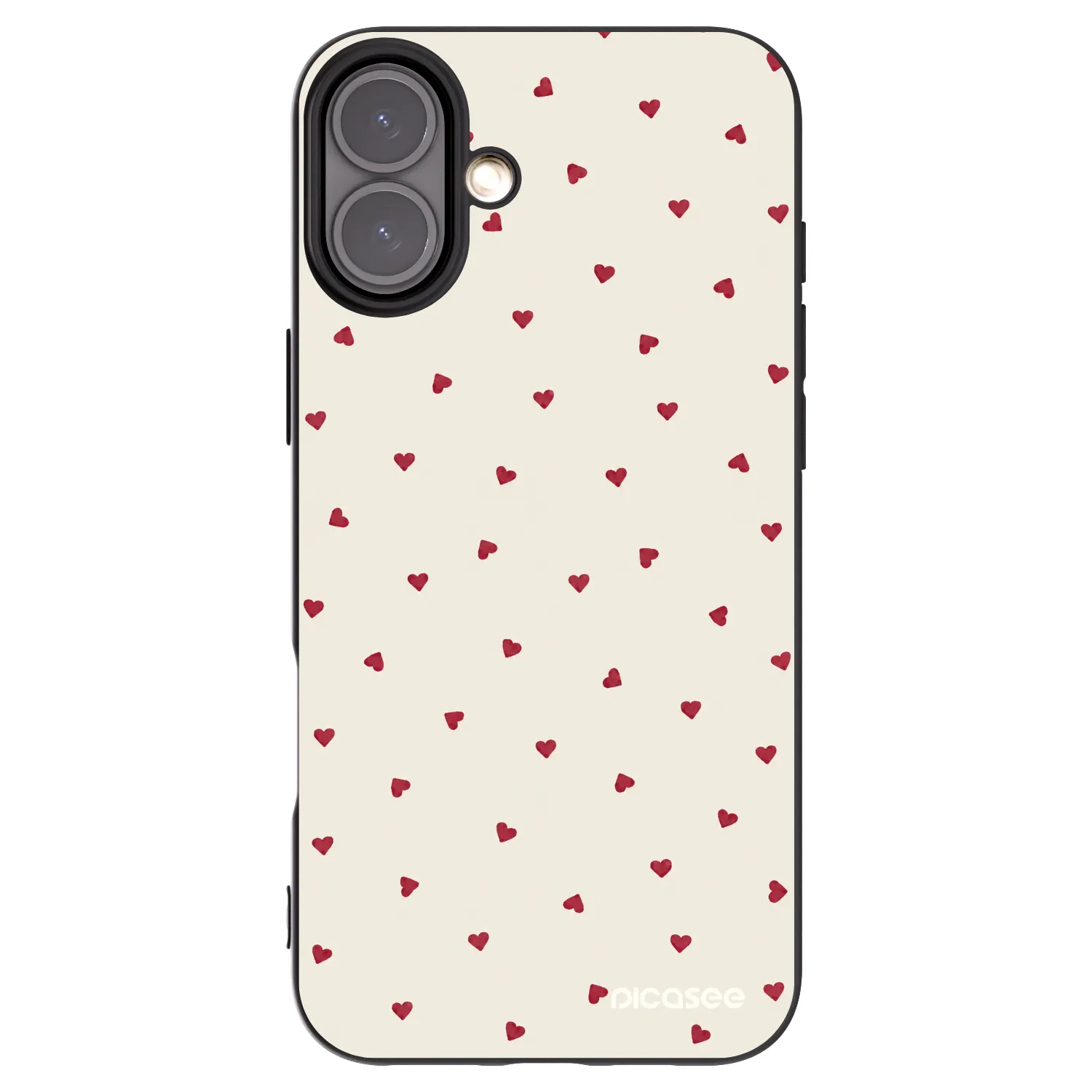 Picasee silikonowe czarne etui na Apple iPhone 16 Plus - Little Love