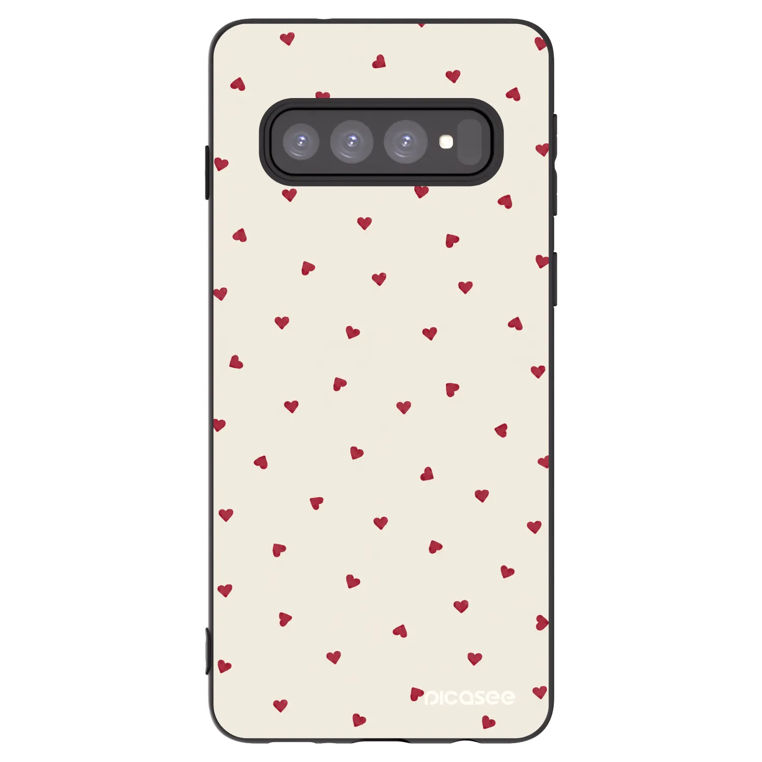 Picasee silikonowe czarne etui na Samsung Galaxy S10 G973 - Little Love