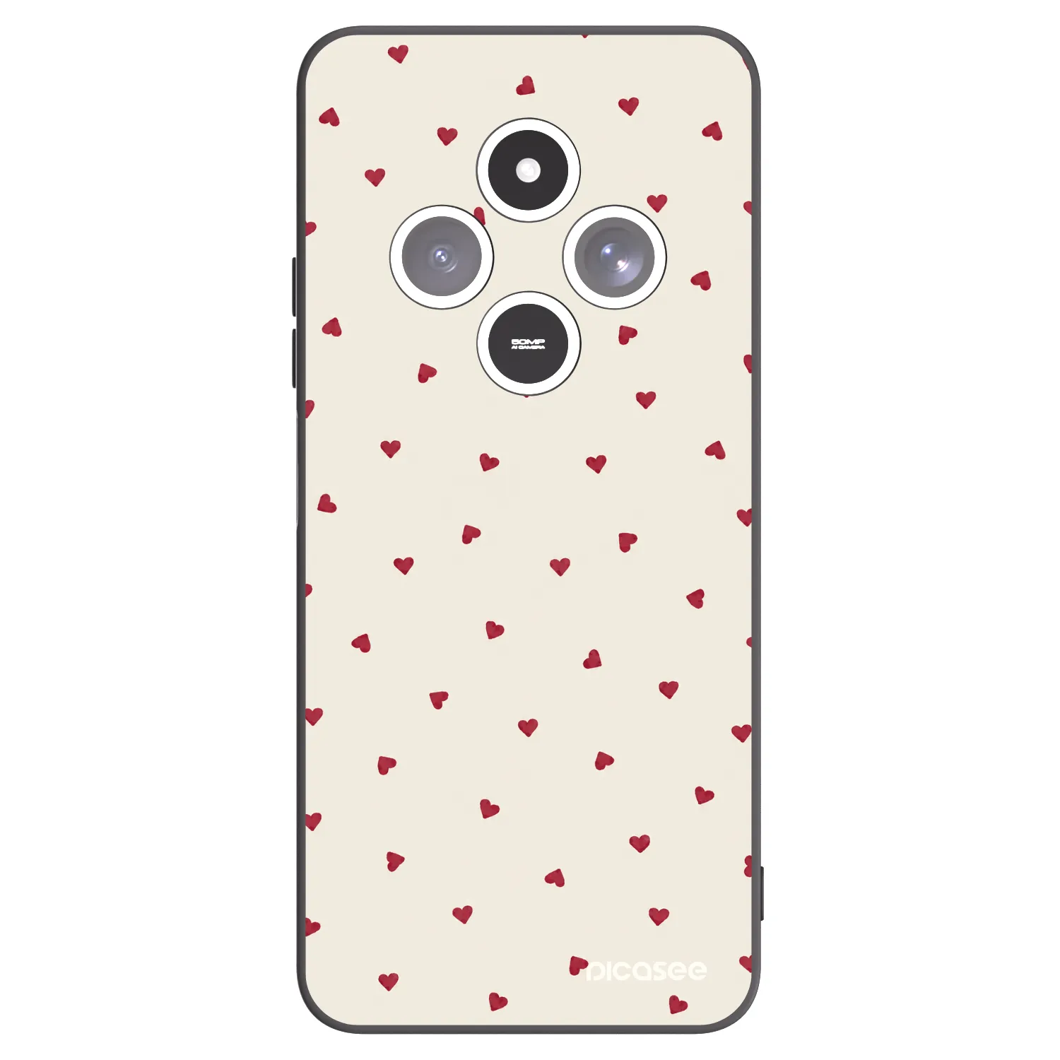 Picasee silikonowe czarne etui na Xiaomi Redmi 14C - Little Love