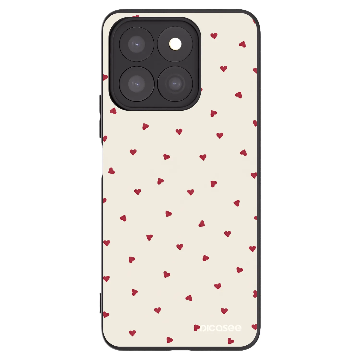 Picasee silikonowe czarne etui na Honor X8c - Little Love