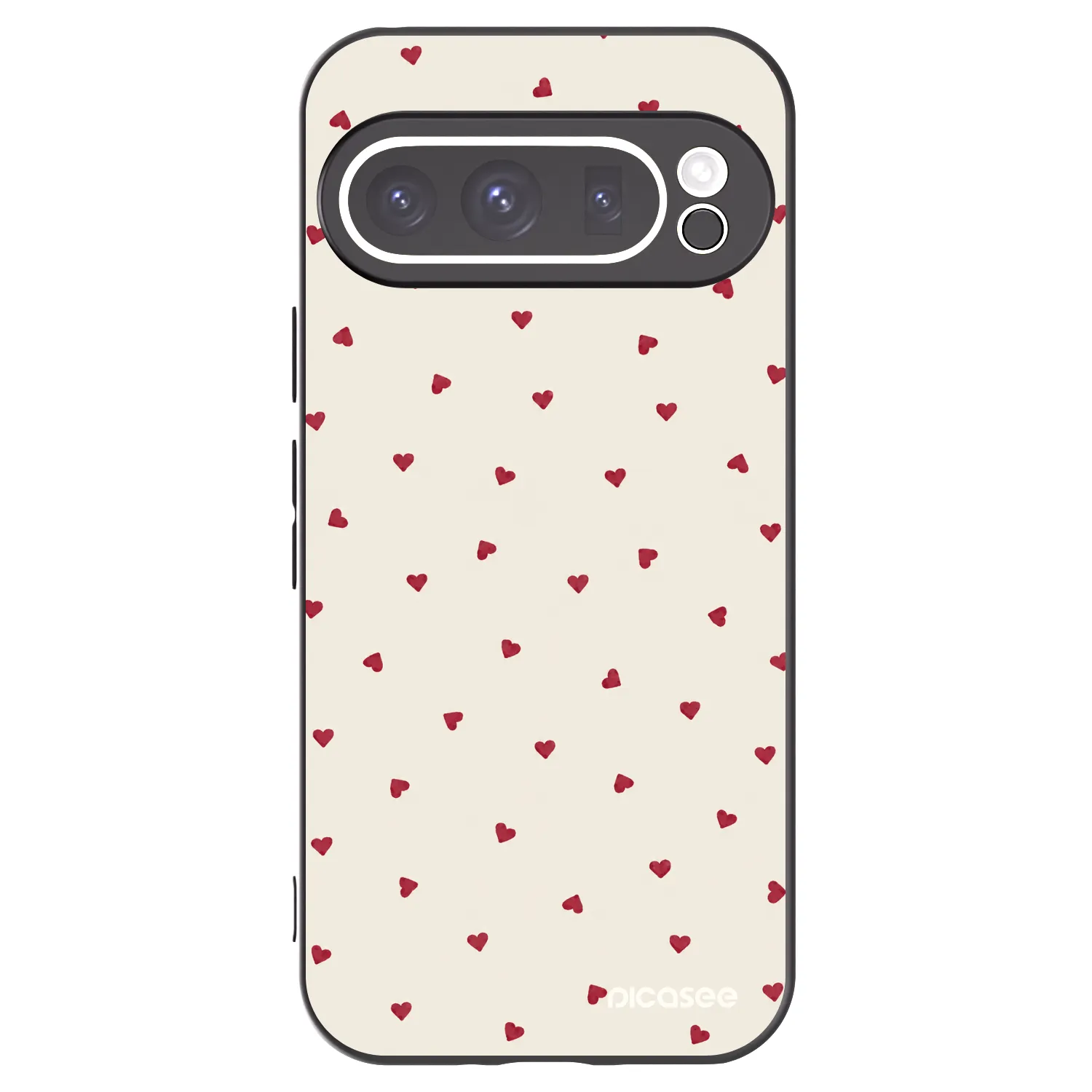 Picasee silikonowe czarne etui na Google Pixel 9 Pro - Little Love