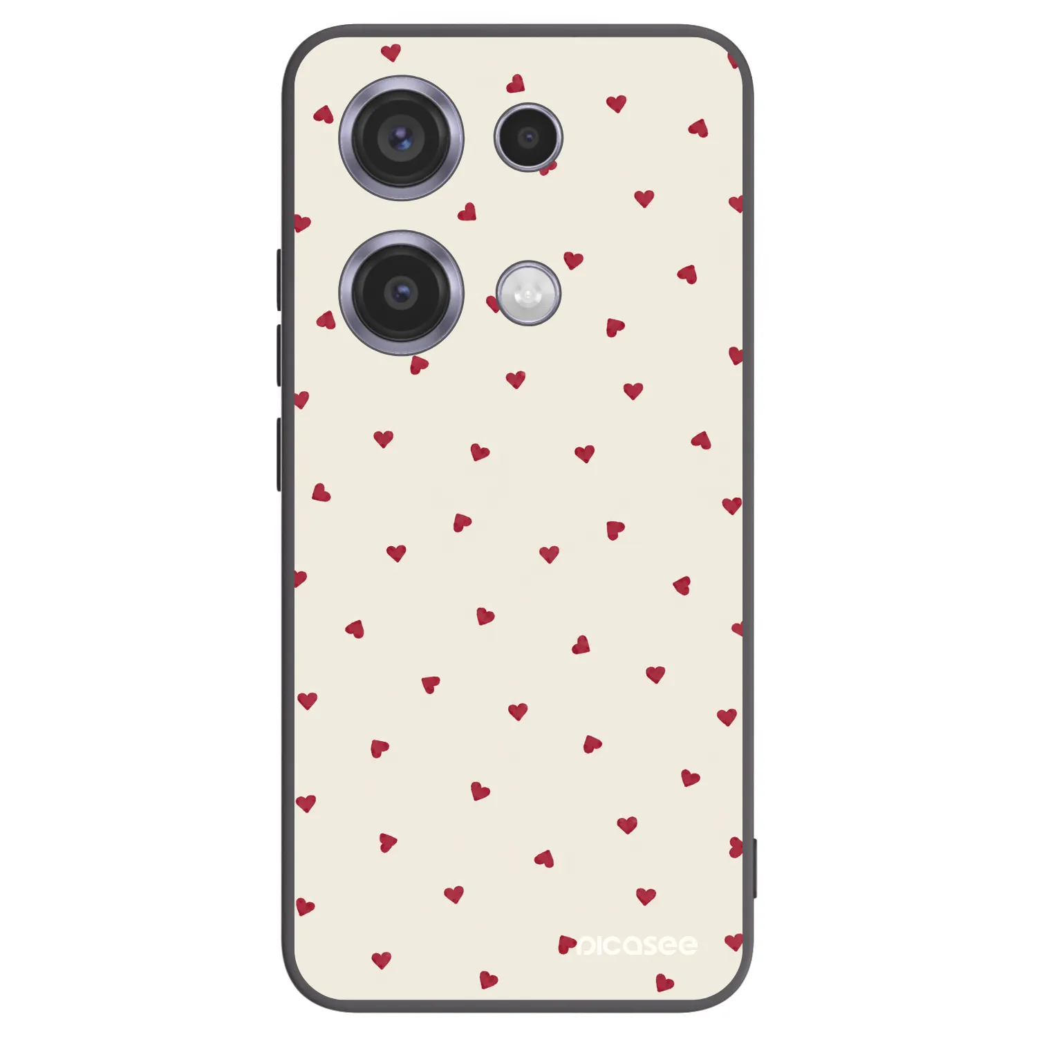 Picasee silikonowe czarne etui na Xiaomi Redmi Note 14S - Little Love